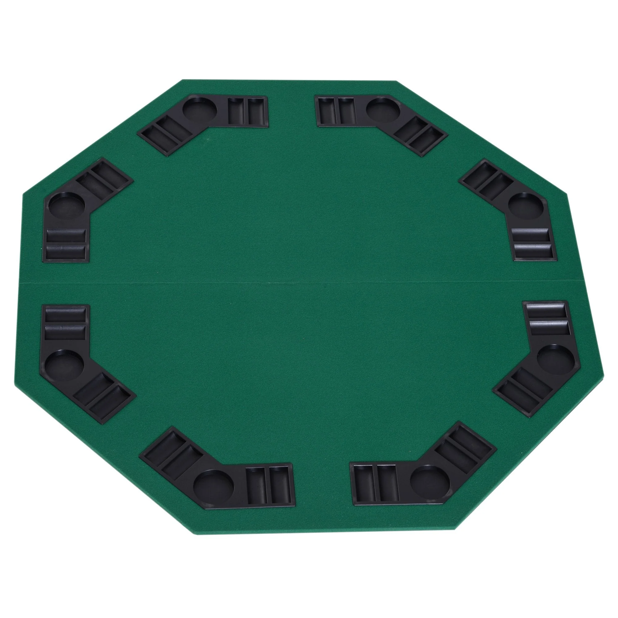 1.2m/48 Inches Foldable Poker Table Top 8 Players Blackjack Tables Casino Chip Trays - Image 2