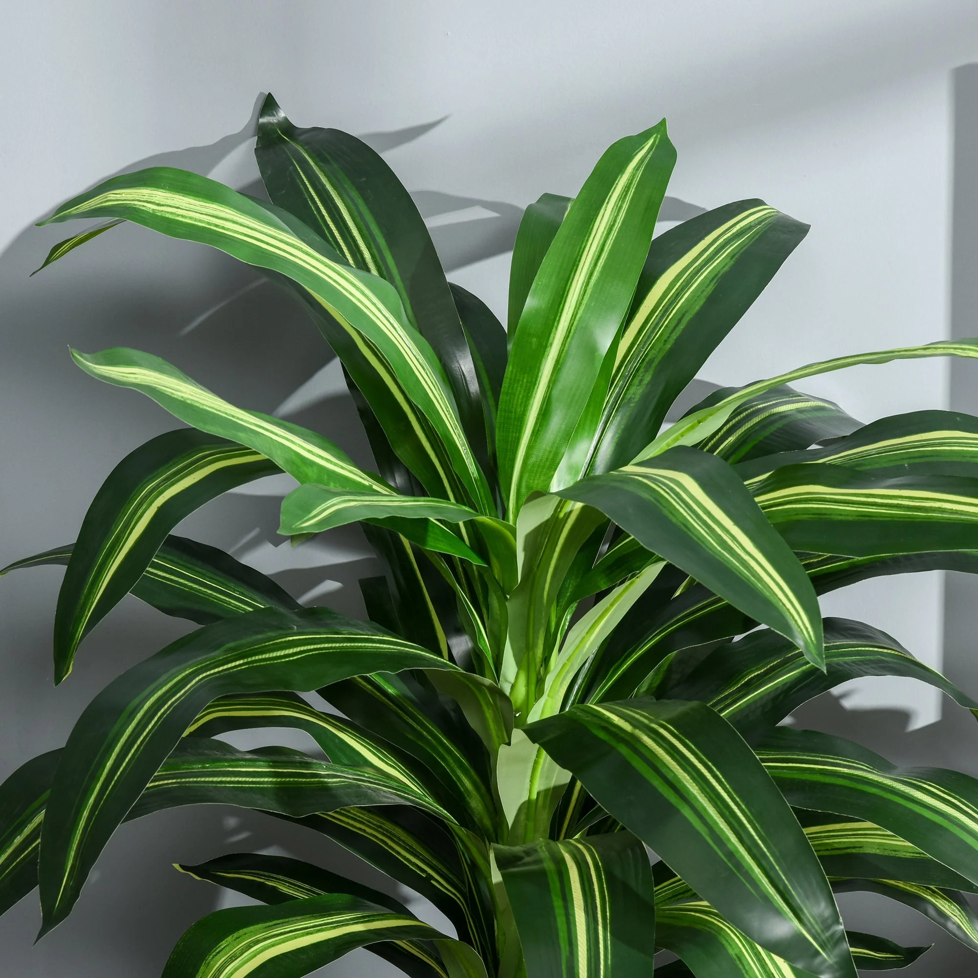 110cm/3.6FT Artificial Dracaena Tree Decorative Plant 40 Leaves with Nursery Pot - Image 7
