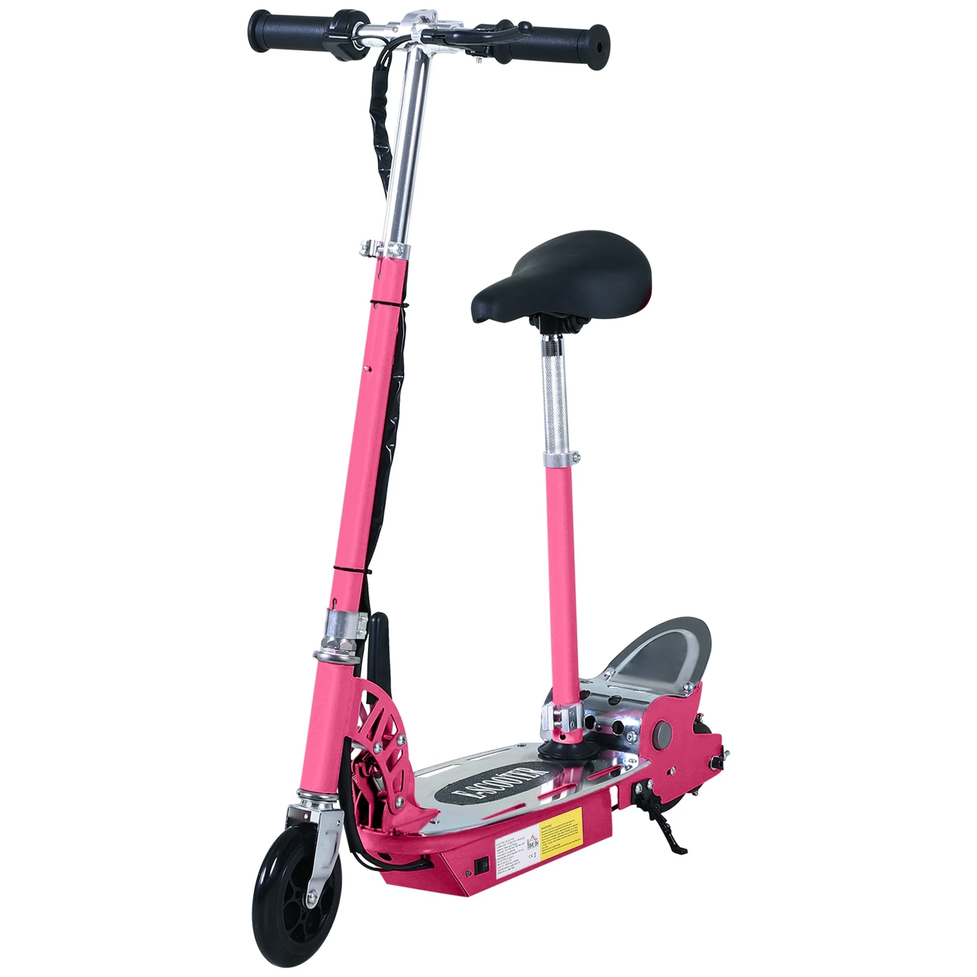 12V Battery 120W Teens Foldable Electric Scooter Adjustable Ride Over 7 years old -Pink - Image 2