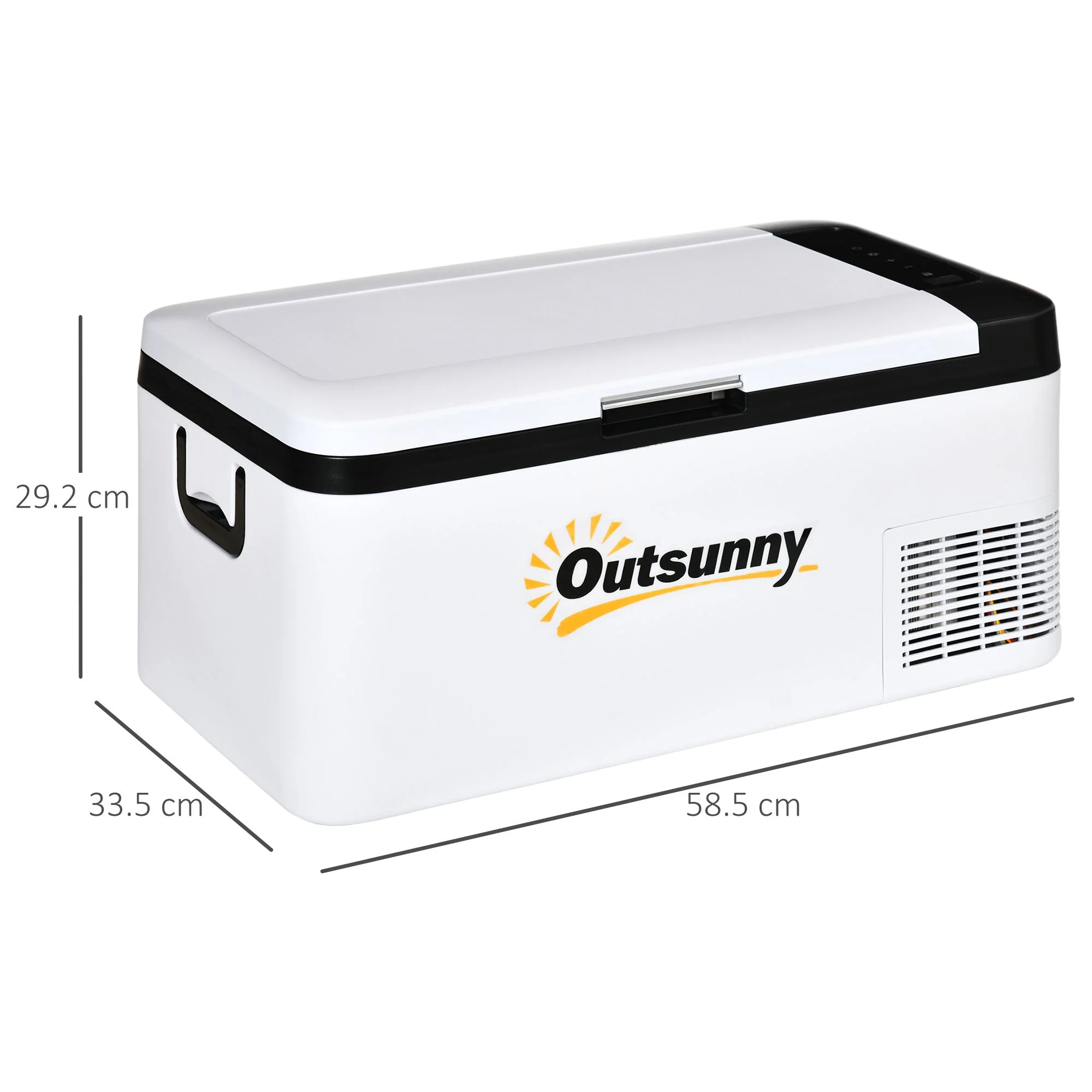 12V Car Refrigerator w/ LED Light & Foldable Handles - Image 3