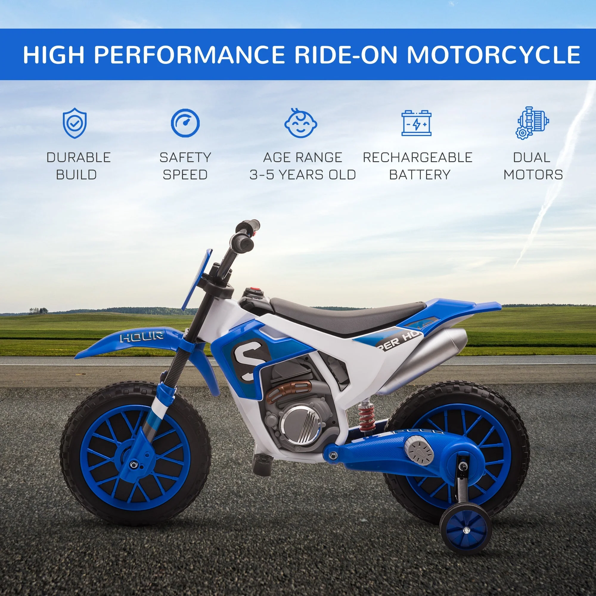 12V Kids Electric Motorcycle Ride-On - Image 4