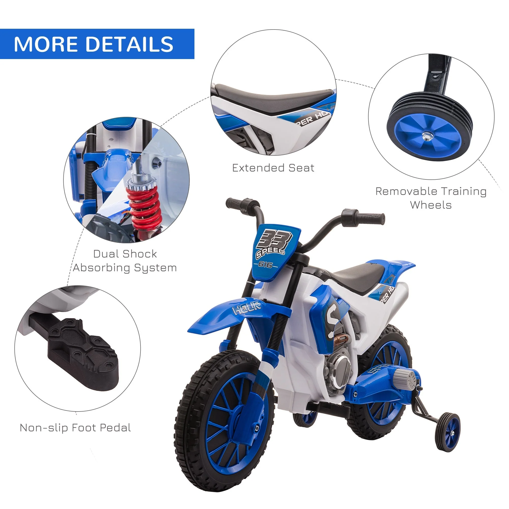 12V Kids Electric Motorcycle Ride-On - Image 6