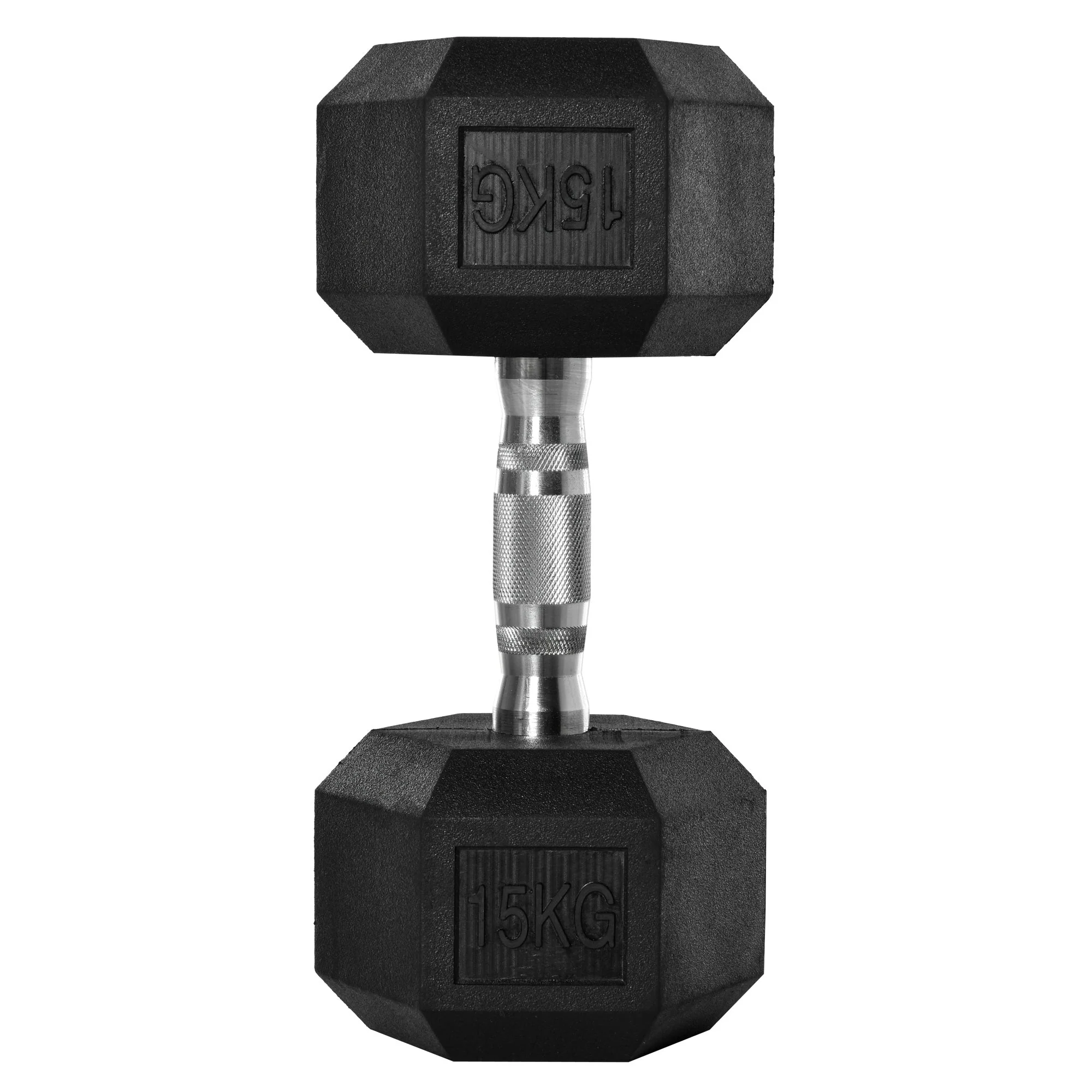 15KG Single Rubber Hex Dumbbell Portable Hand Weights Dumbbell Home Gym - Image 8