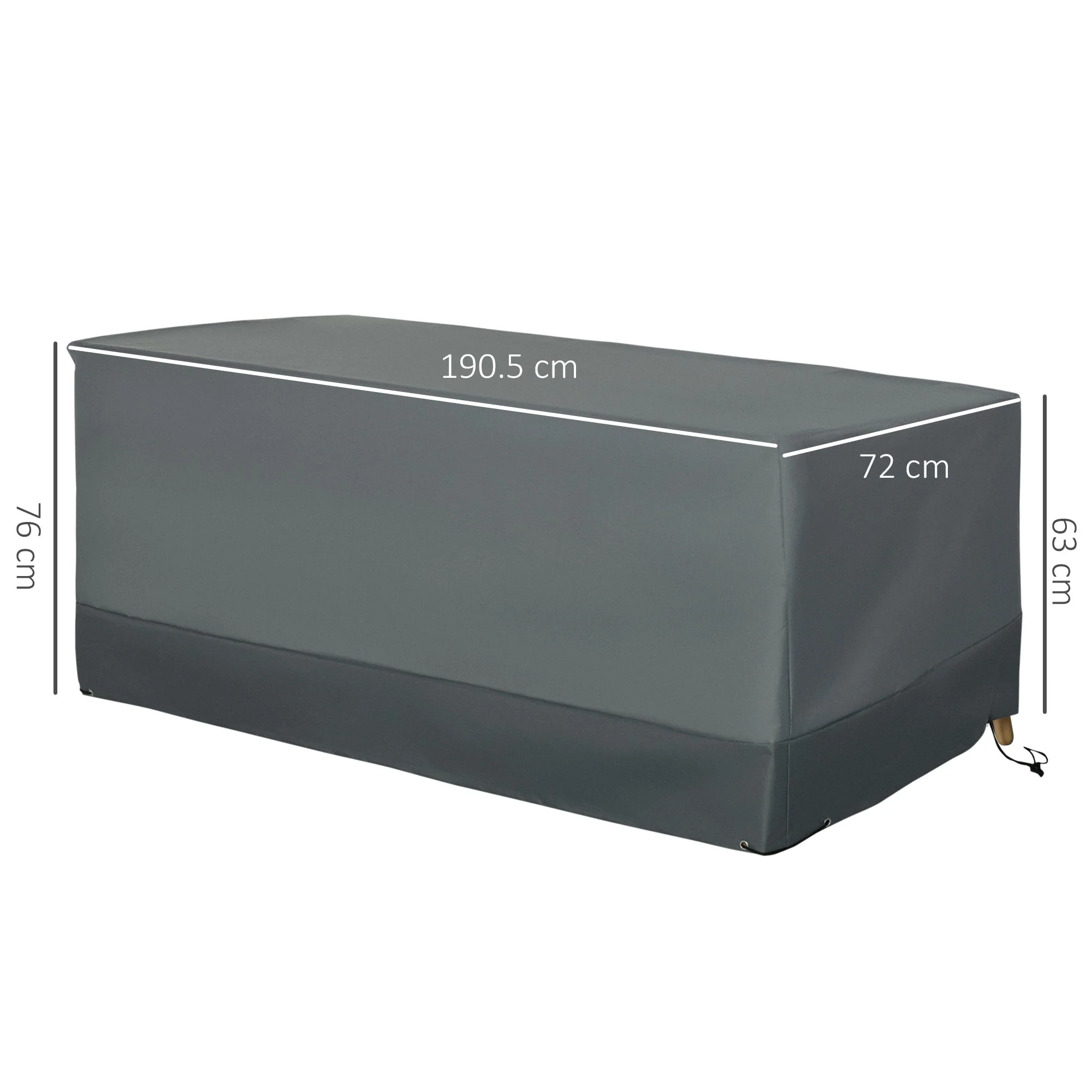 190x72cm Outdoor Garden Rattan Furniture Protective Cover Water UV Resistant - Image 2