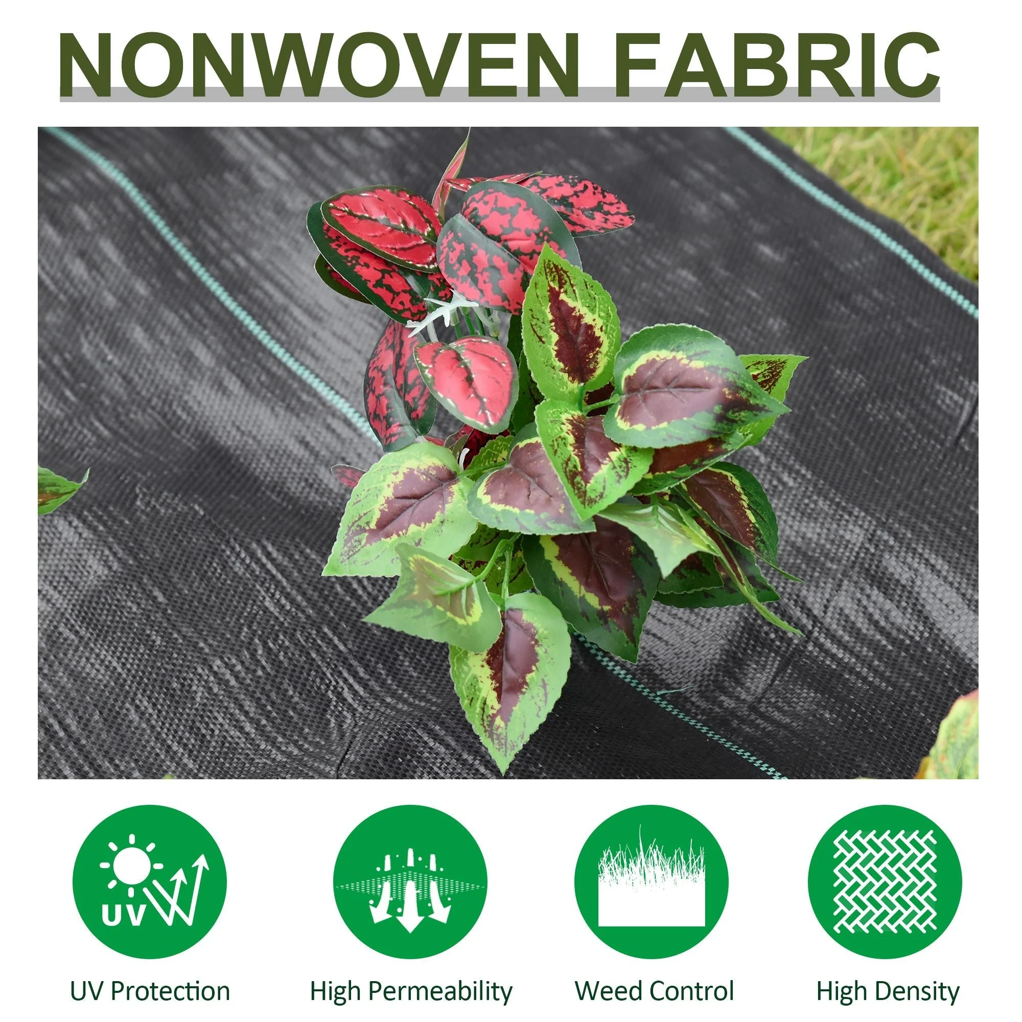 1x50m Weed Barrier Landscape Fabric Durable Convenient Design - Image 6