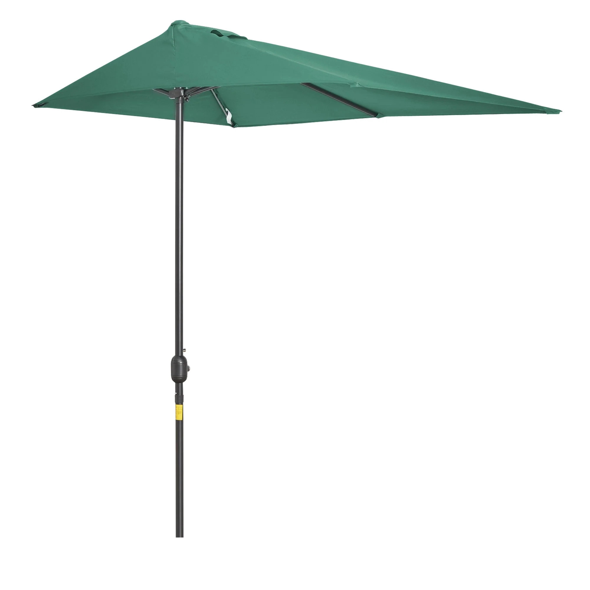 2.3m Half Round Parasol Umbrella Balcony Sun Shade Metal Green - Image 2