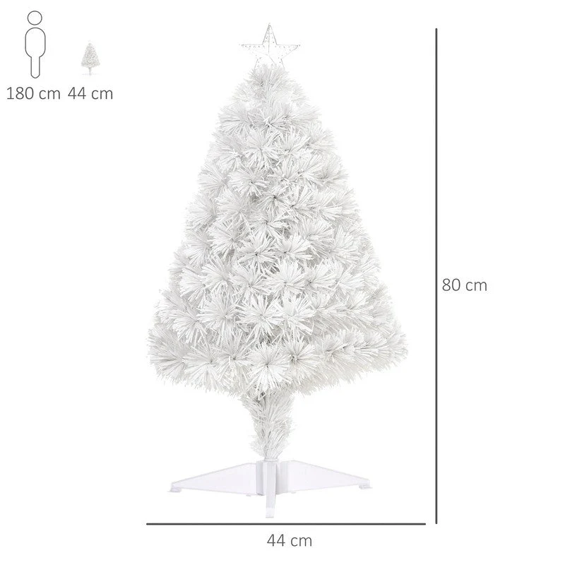 2.5 Foot Prelit Artificial Tabletop Christmas Tree with Fibre Optics Holiday Home Xmas Decoration for Table and Desk - Image 3