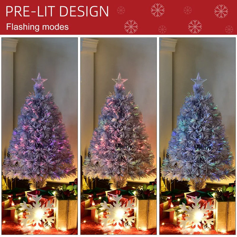 2.5 Foot Prelit Artificial Tabletop Christmas Tree with Fibre Optics Holiday Home Xmas Decoration for Table and Desk - Image 5