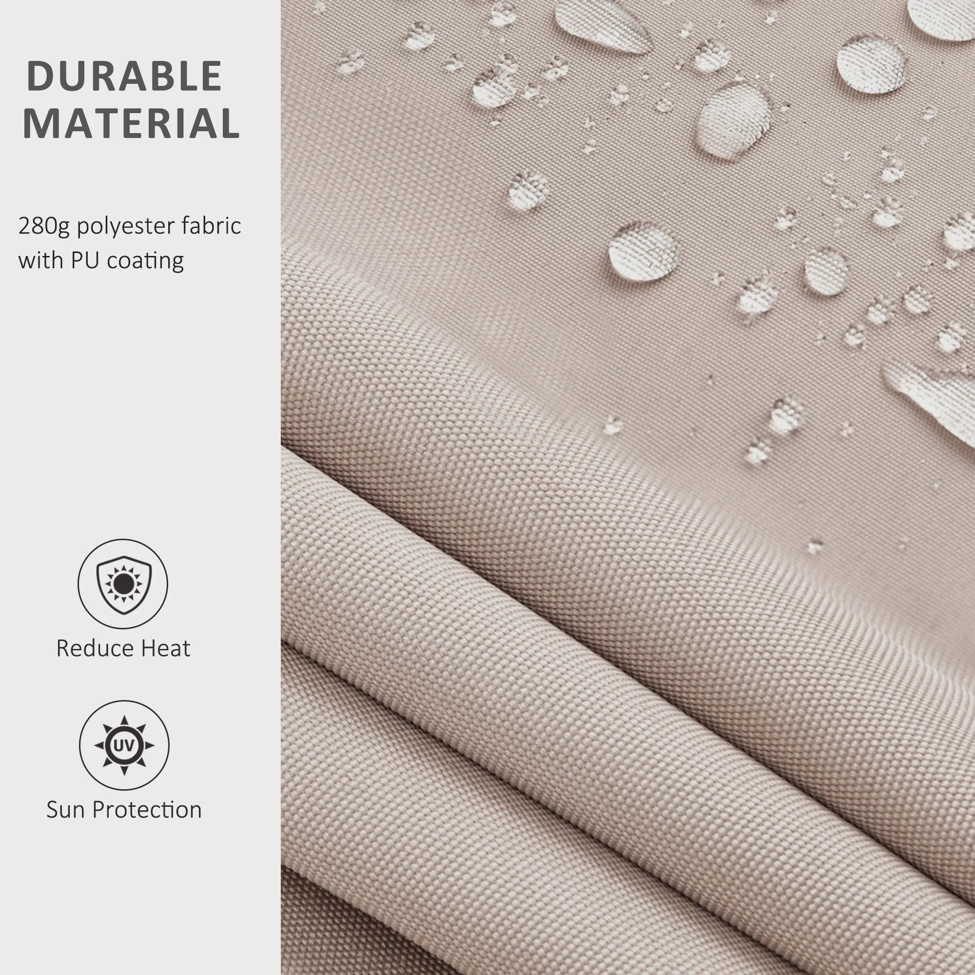 2.95Lx2.5M Retractable Manual/Electric Awning-Cream White/White - Image 7