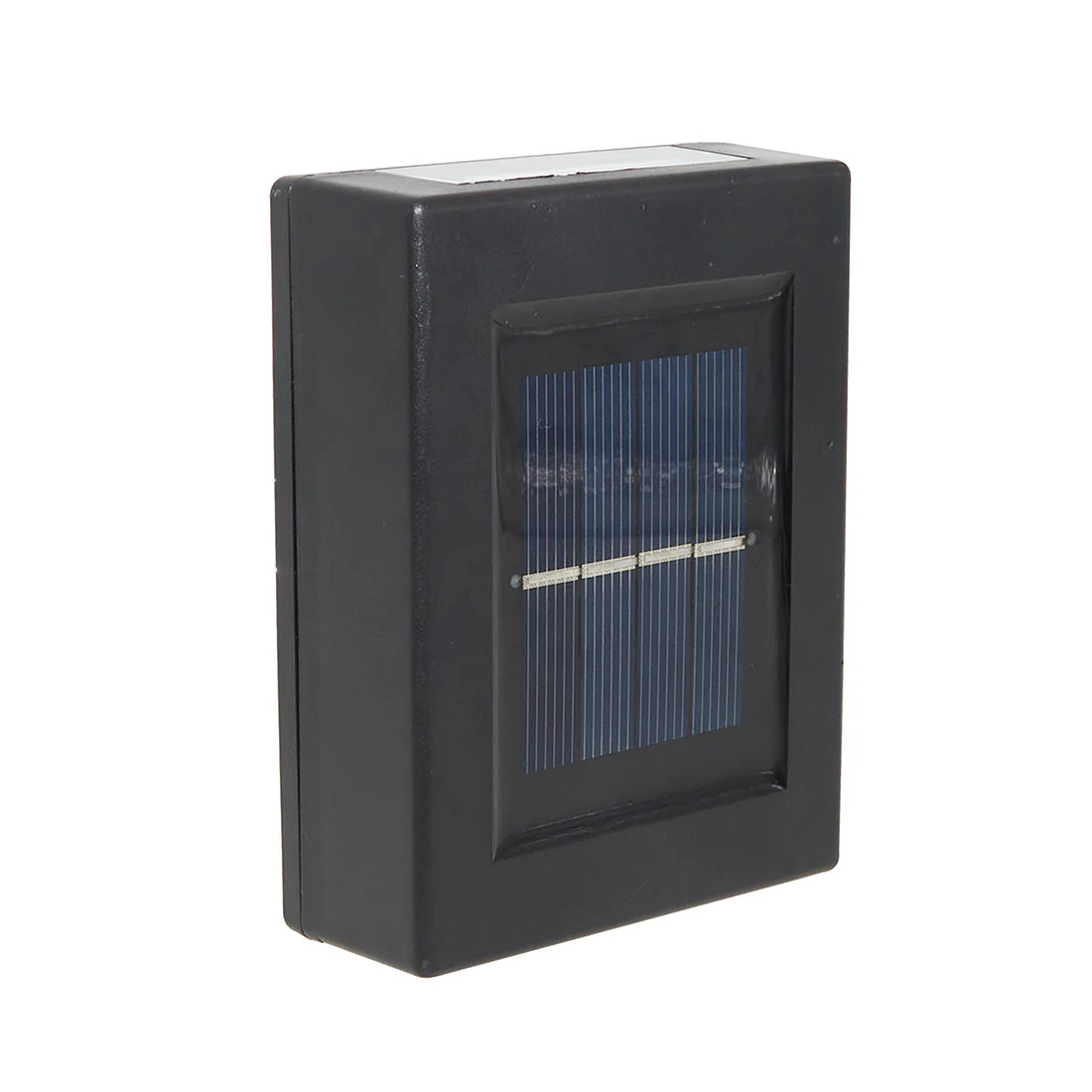 2 Pack Black Contemporary Solar Garden Wall Light 4 Warm White LED - 10cm by Bright Garden - Image 3