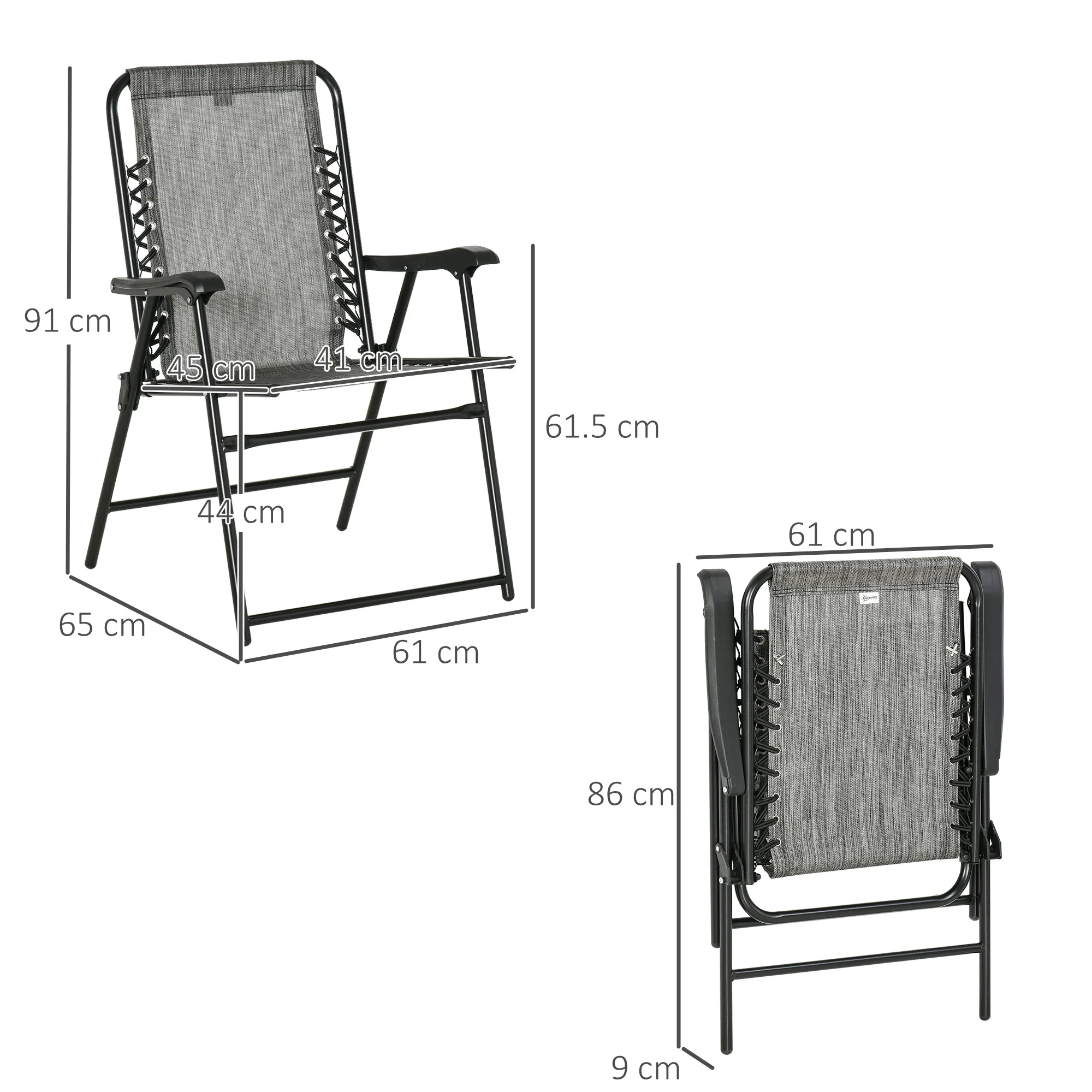 2-Pieces Patio Folding Chair Set - Image 3