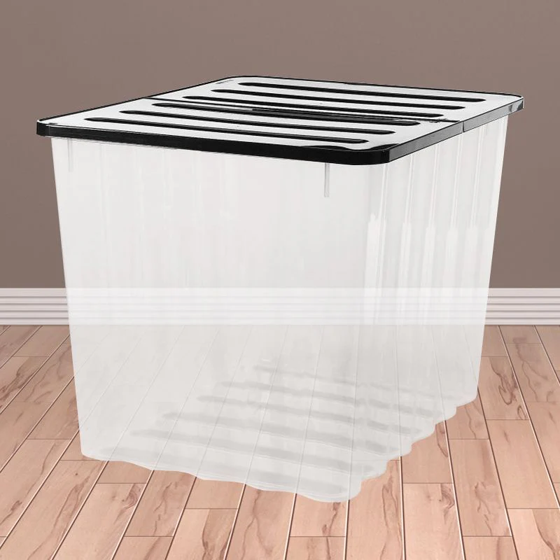 20 x Plastic Storage Boxes 110 Litres Extra Large - Clear & Black Supa Nova by Strata - Image 2