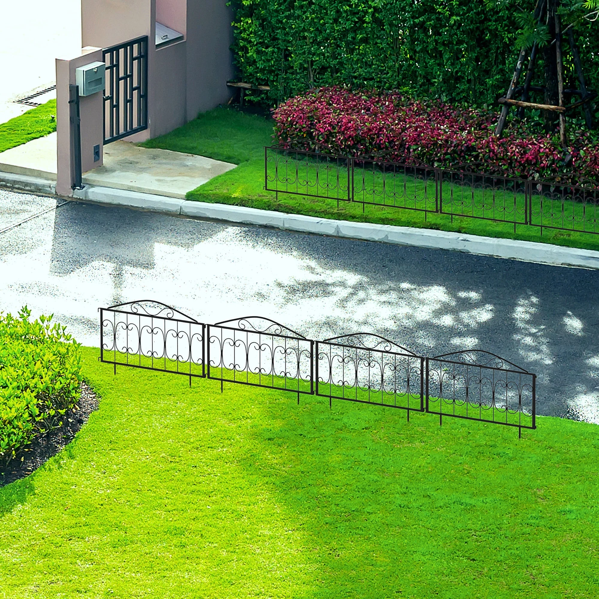 224cm Metal Decorative Garden Fence - Image 7