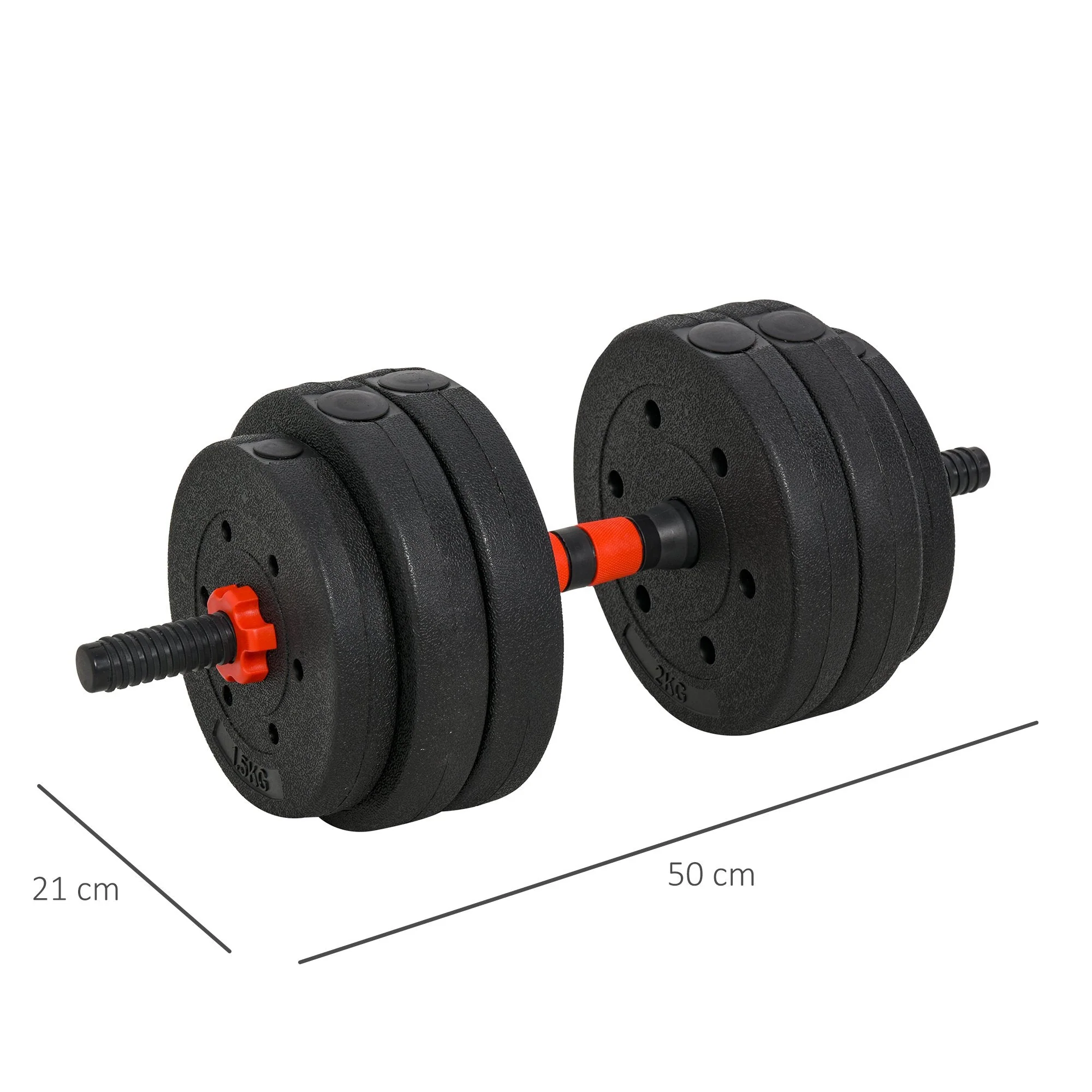 25kg Adjustable 2 IN 1 Barbell Dumbbells Weight Set for Body Fitness Lifting - Image 3