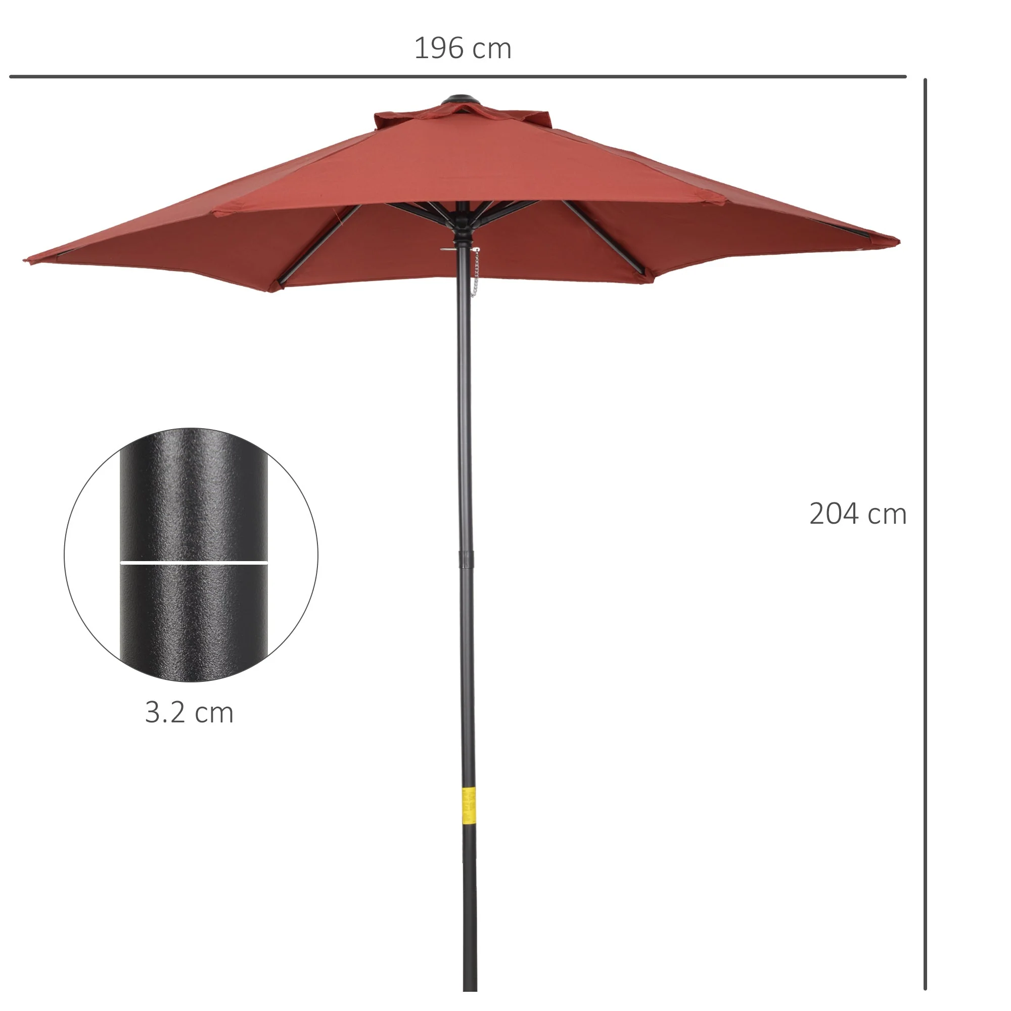 2m Patio Parasols Umbrellas - Image 3