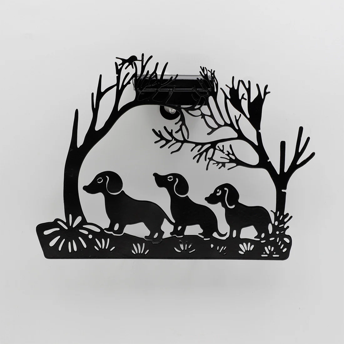 3 Dogs Scene Solar Garden Wall Light Warm White LED - 20.5cm by Bright Garden - Image 2