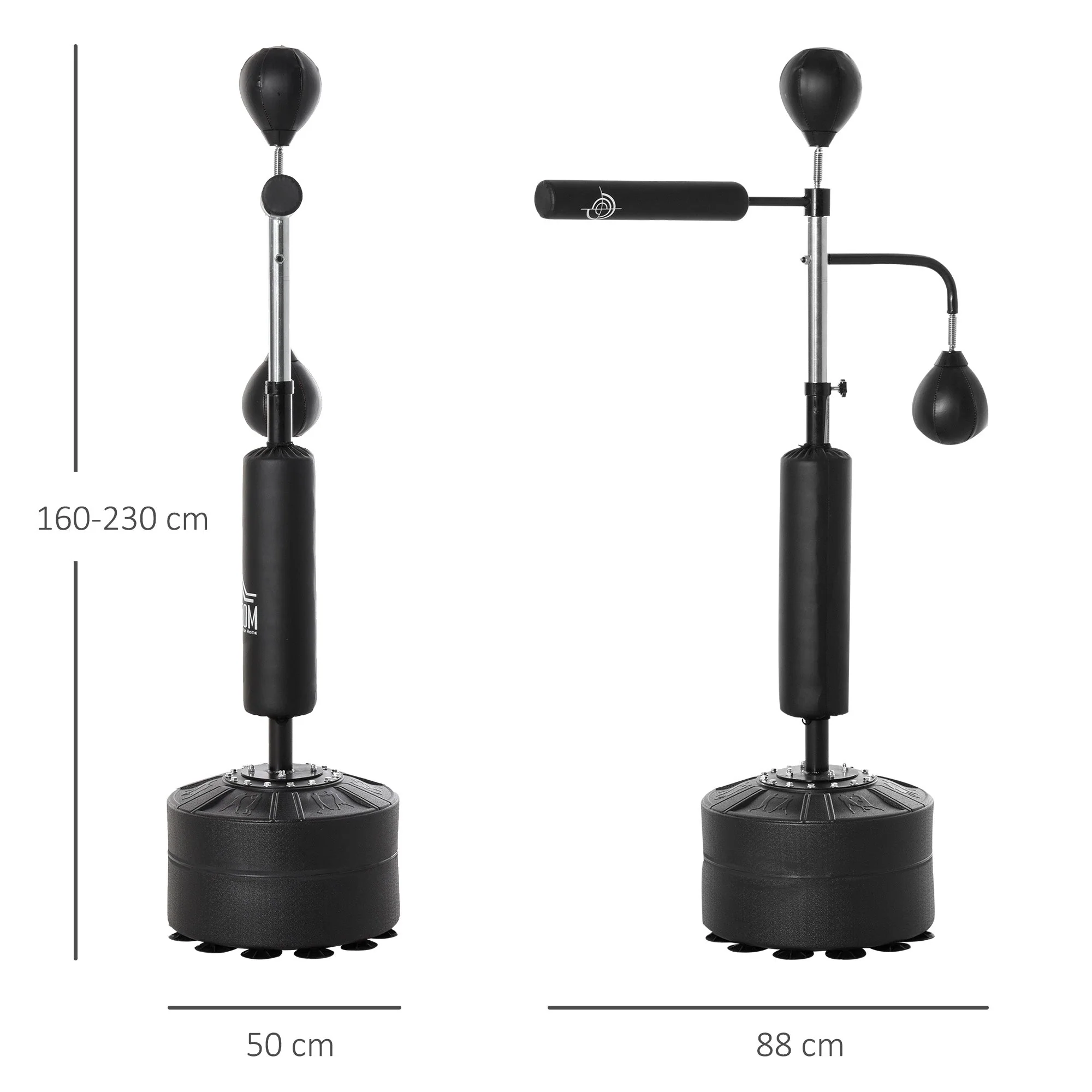 3-in-1 Freestanding Boxing Punching Bag Stand with 2 Speed Balls - Image 3