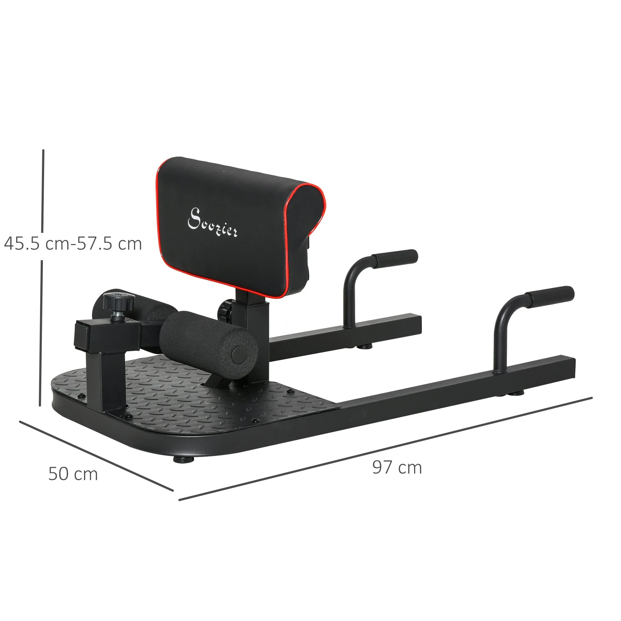 3-in-1 Full Body Workout Ergonomic Squat Machine Fitness Body Exercise Machine Black - Image 3