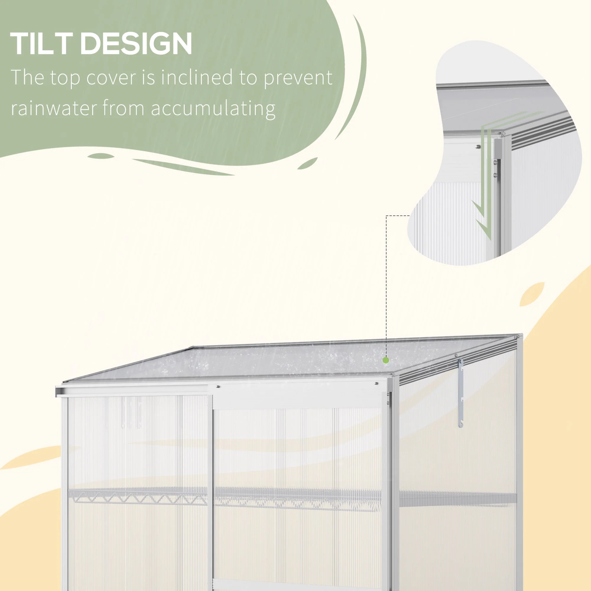 3 Tier Cold Frame With Sliding Door Galvanised Steel by Greenery - Image 7