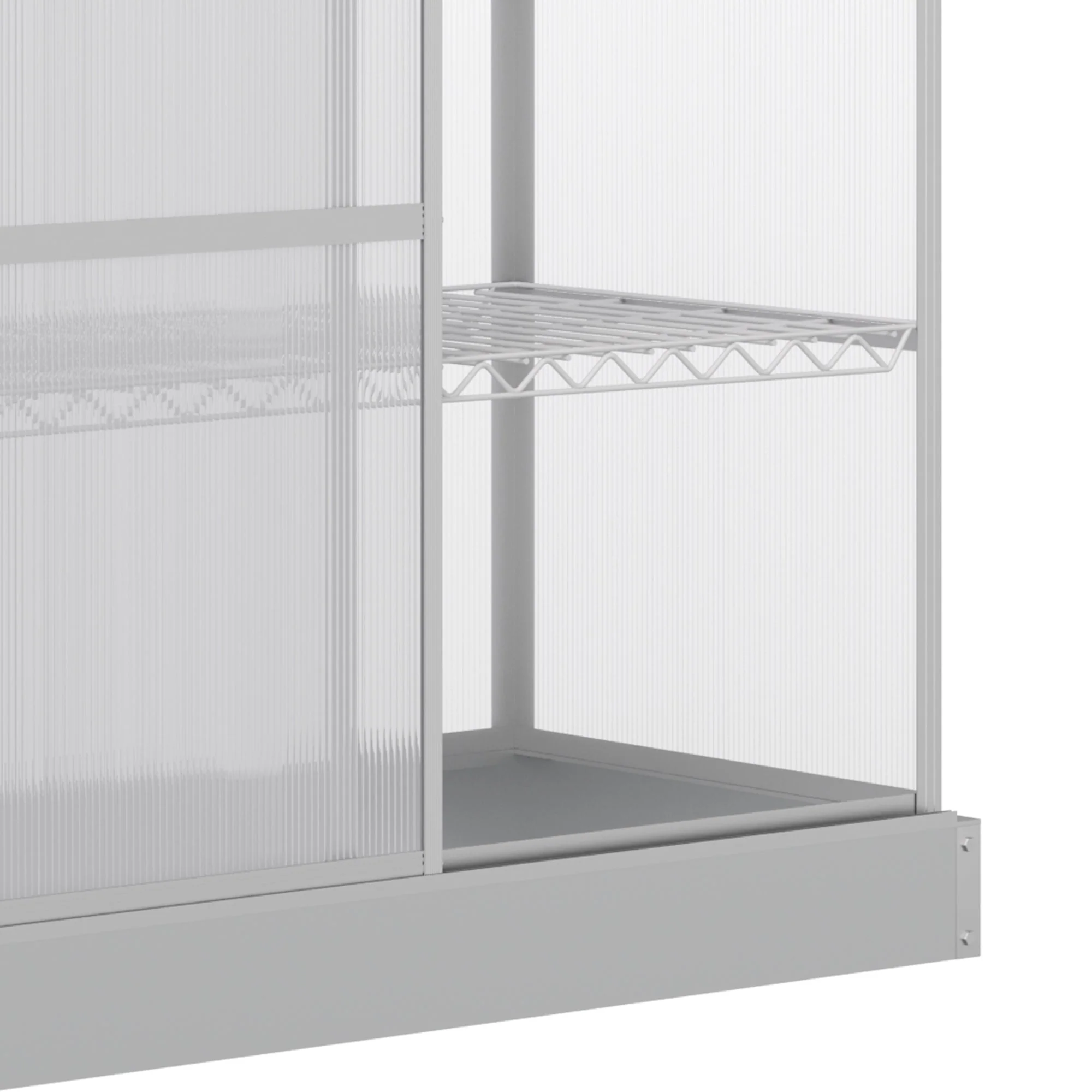 3 Tier Cold Frame With Sliding Door Galvanised Steel by Greenery - Image 9