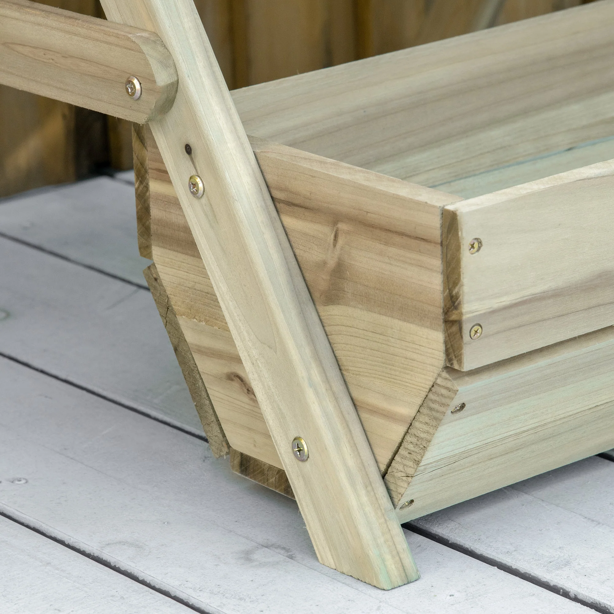 3 Tier Raised Garden Bed Wooden Elevated Planter Grow Box for Flower Herb Green - Image 8