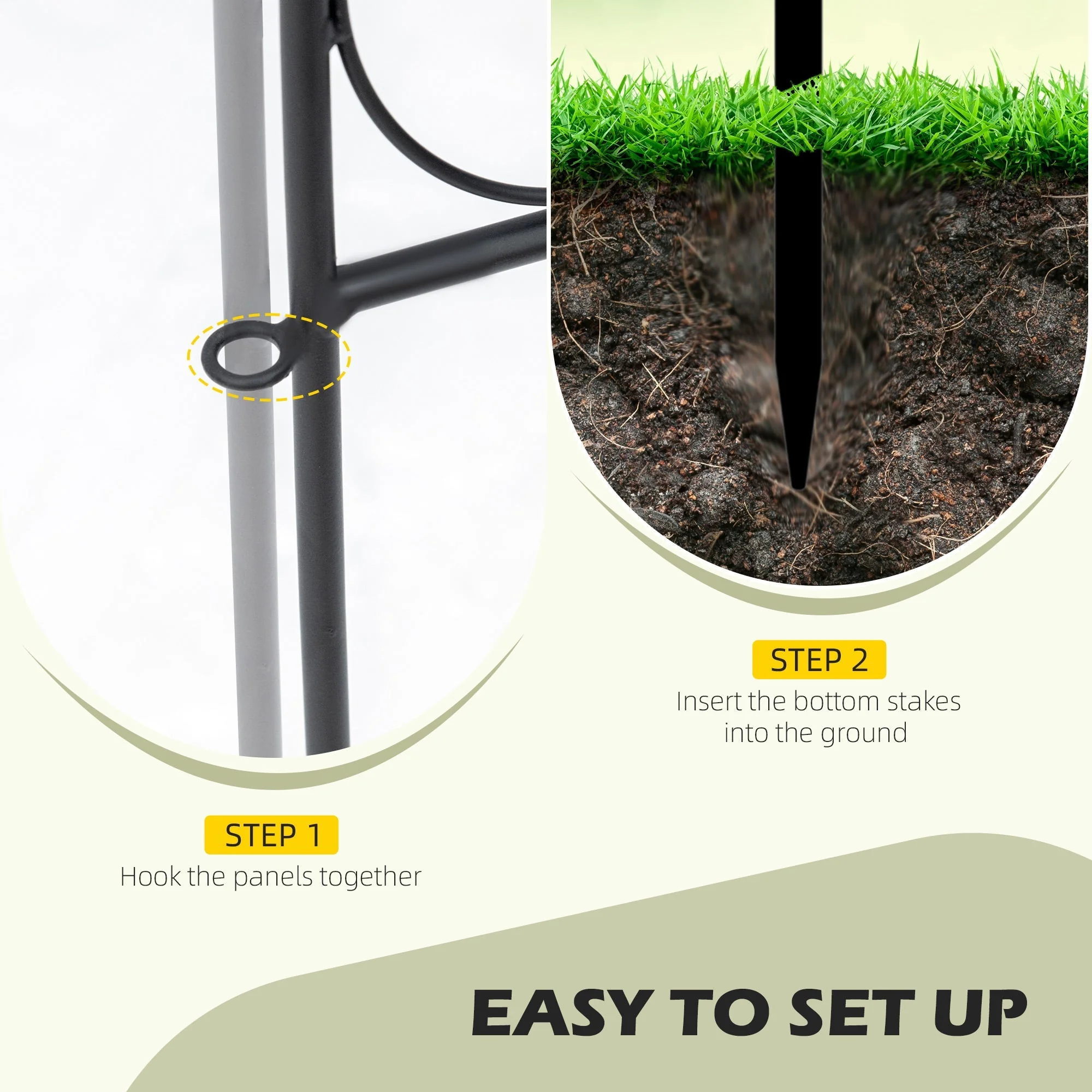 307cm Metal Decorative Garden Fence - Image 3