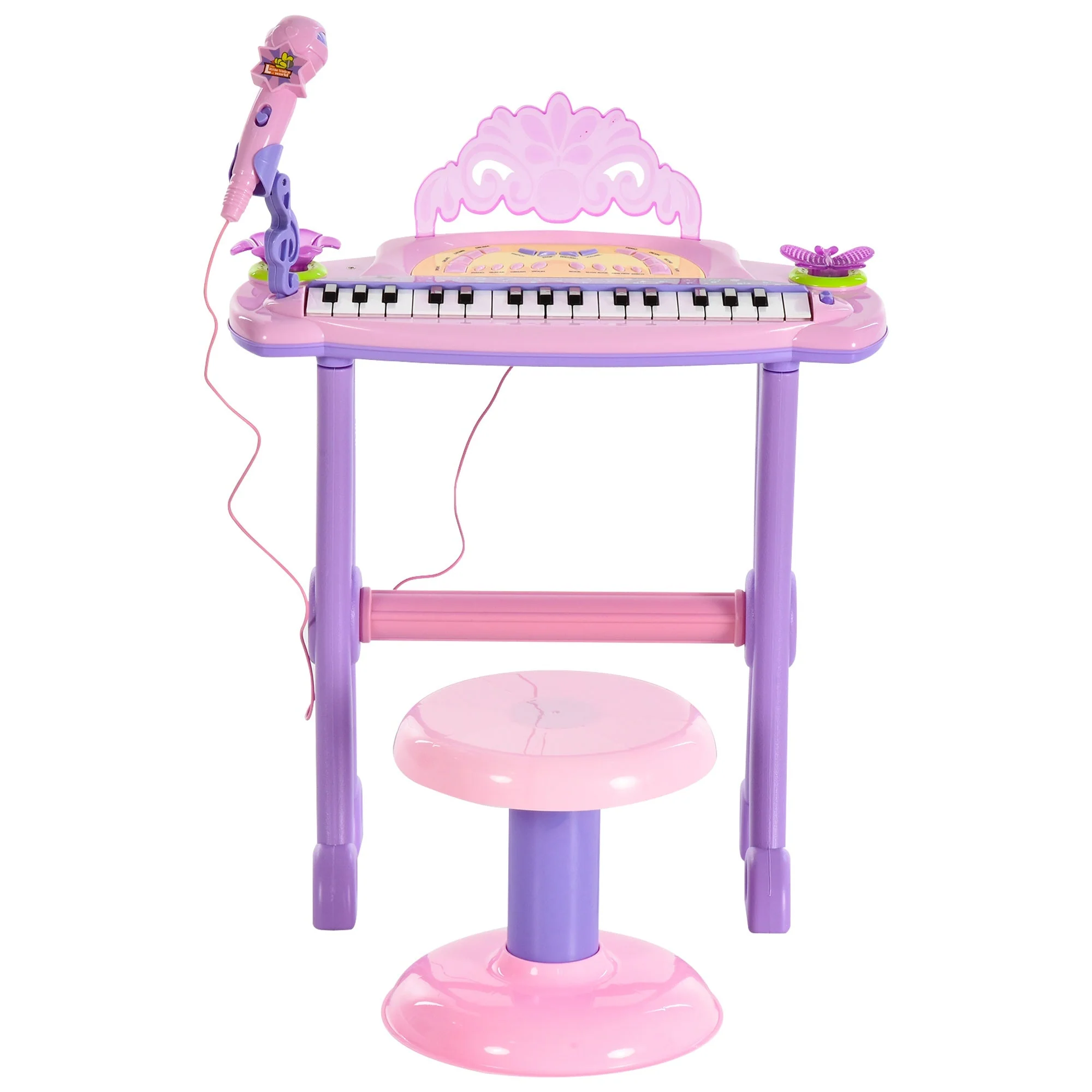 32 Keys Kids Mini Electronic Keyboard Musical Instrument Educational Game Toy Children Grand Piano Stool Micropho - Image 8