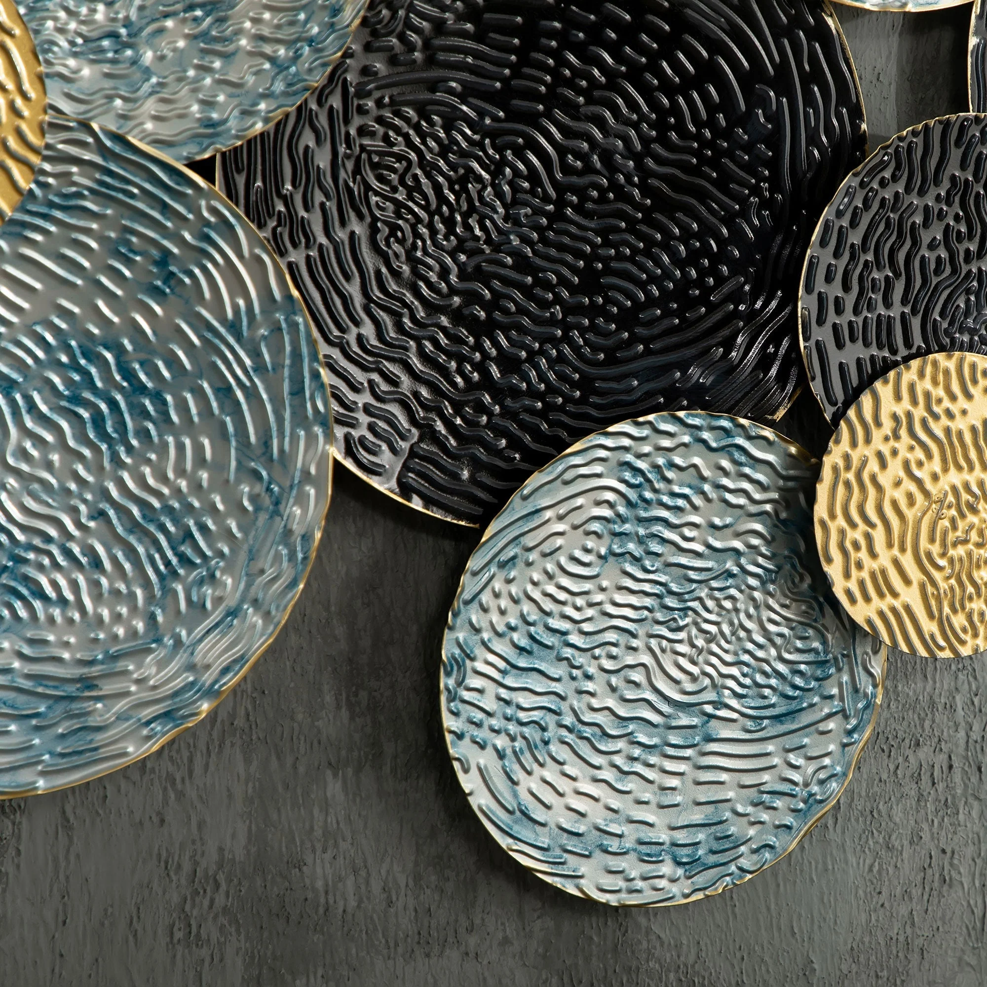 3D Metal Wall Art Modern Circle Hanging Wall Sculptures Home Decor for Living Room Bedroom Dining Room - Image 9