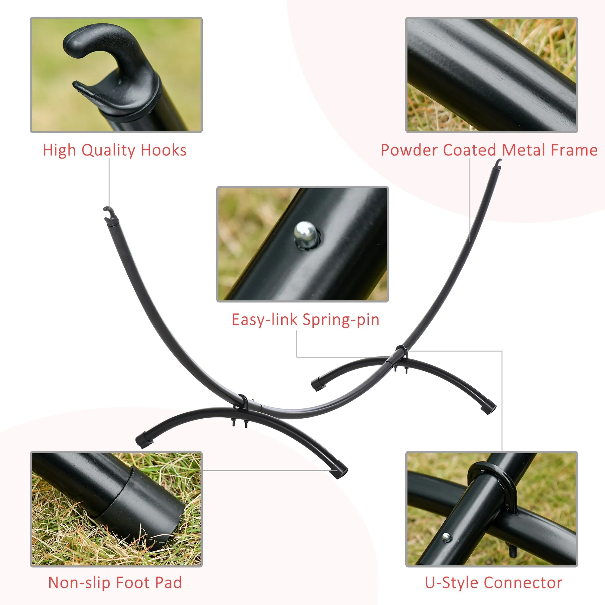 3M Universal Hammock Stand Metal Frame Garden Camping Picnic Outdoor Patio Replacement – Stand Only - Image 5