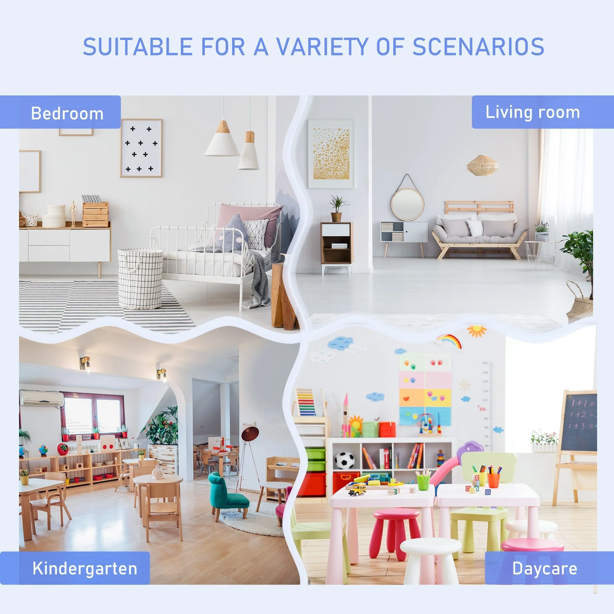 4-Piece Kids Table and Chair Set with 2 Wooden Chairs - Image 5