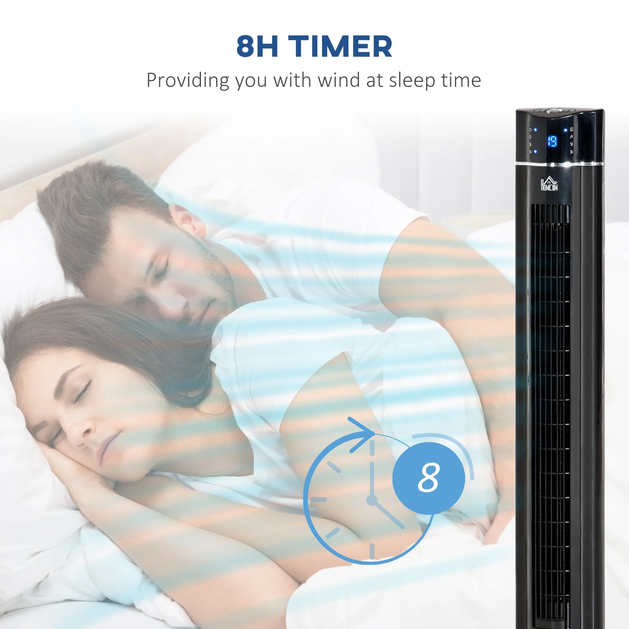 42" Anion Tower Fan Cooling for Bedroom with 3 Speed - Image 6