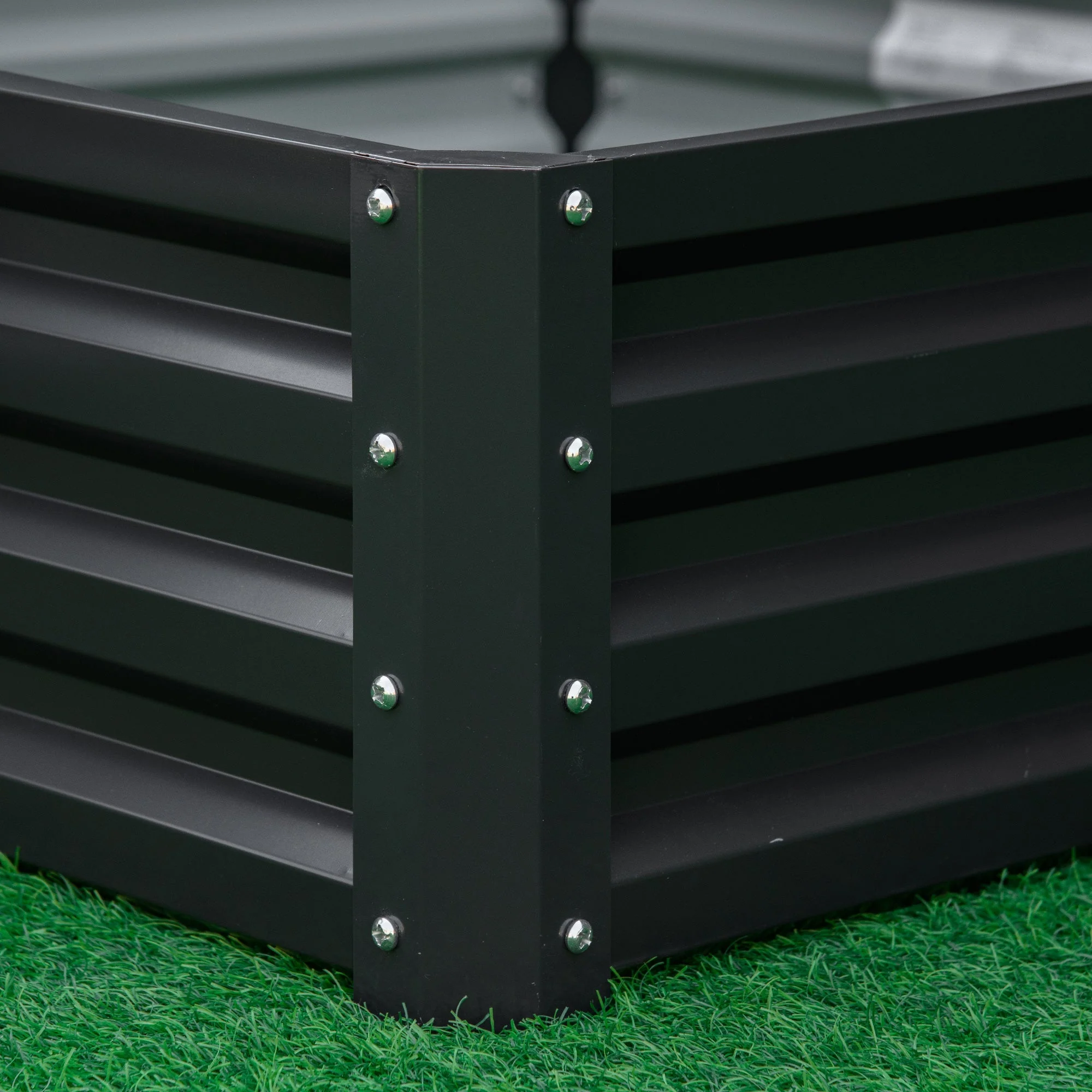 432L Square Raised Garden Bed Box with Weatherized Steel Frame for Vegetables - Image 8