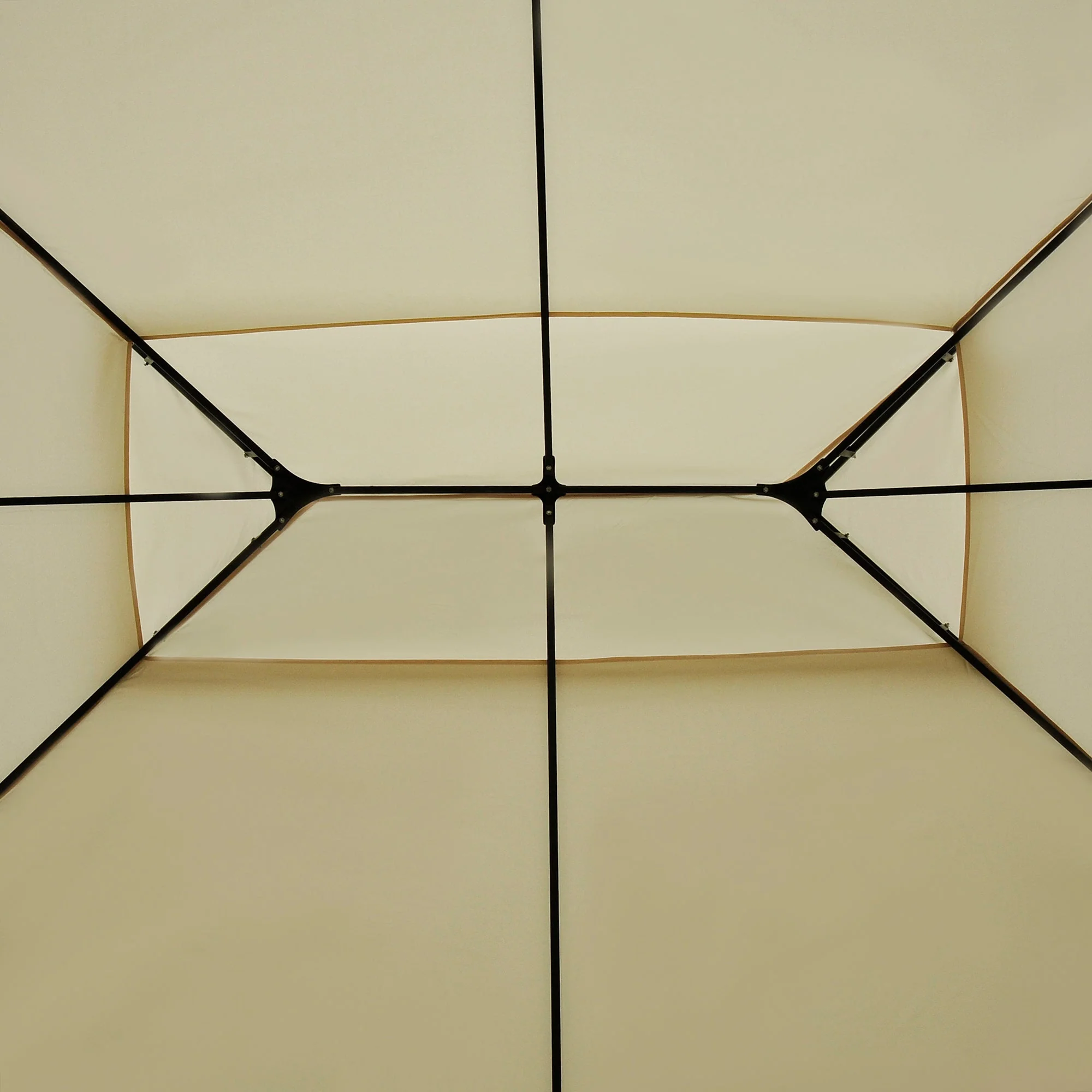 4m x 3M Metal Gazebo Canopy Party Tent Garden Pavillion Patio Shelter Pavilion with Curtains Sidewalls Beige - Image 8
