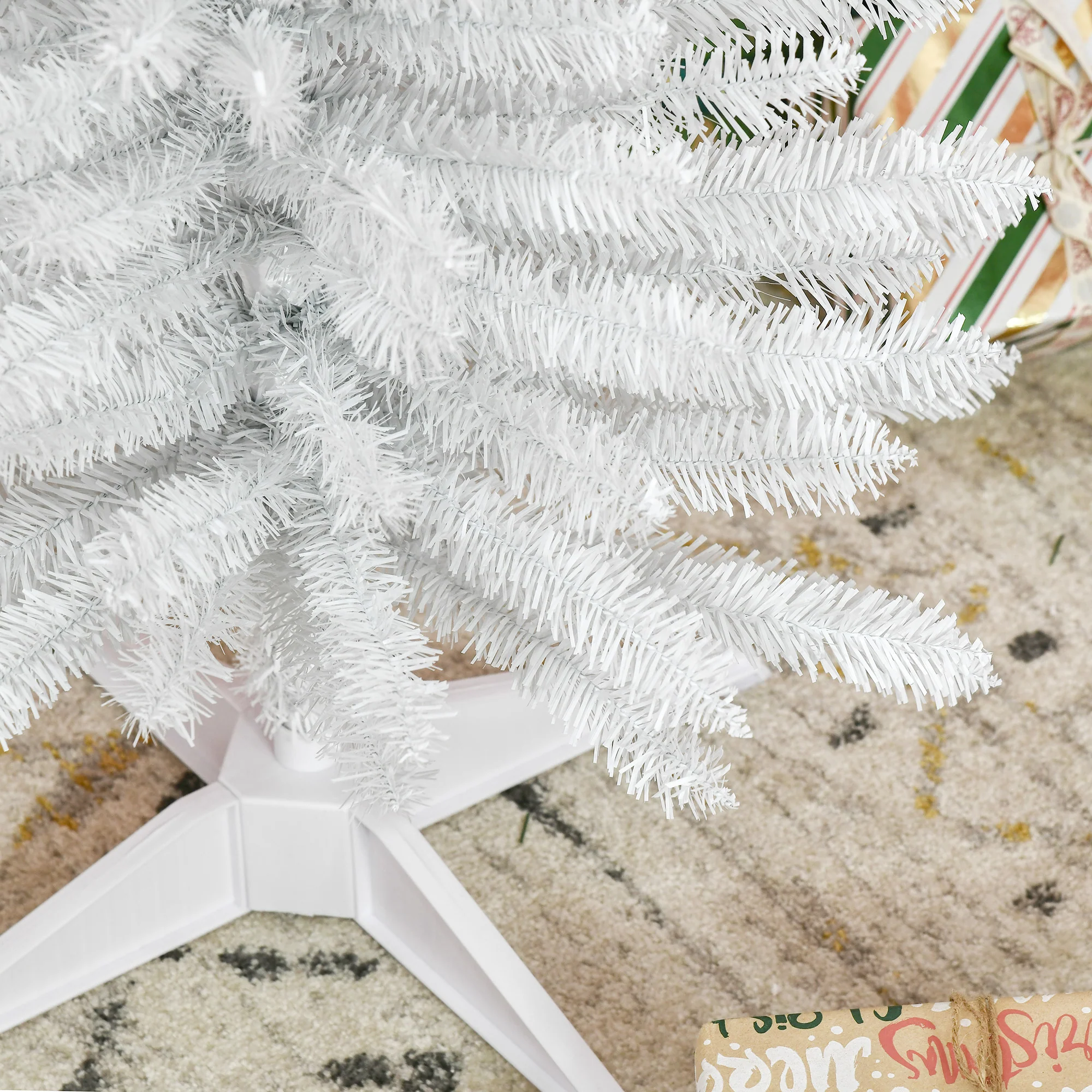 5ft Christmas Tree Artificial - White Slim 294 Tips - Image 9