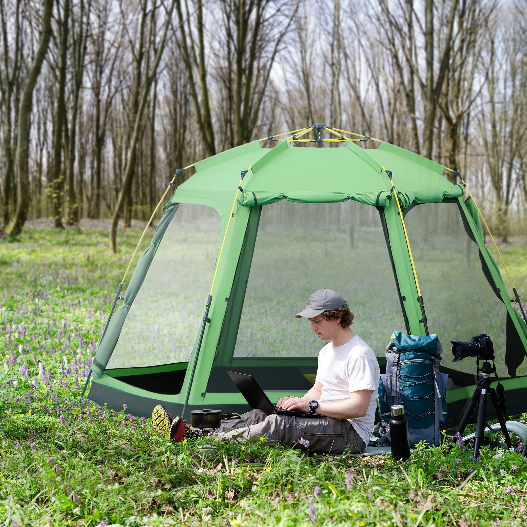 6 Person Pop Up Camping Tent - Image 2