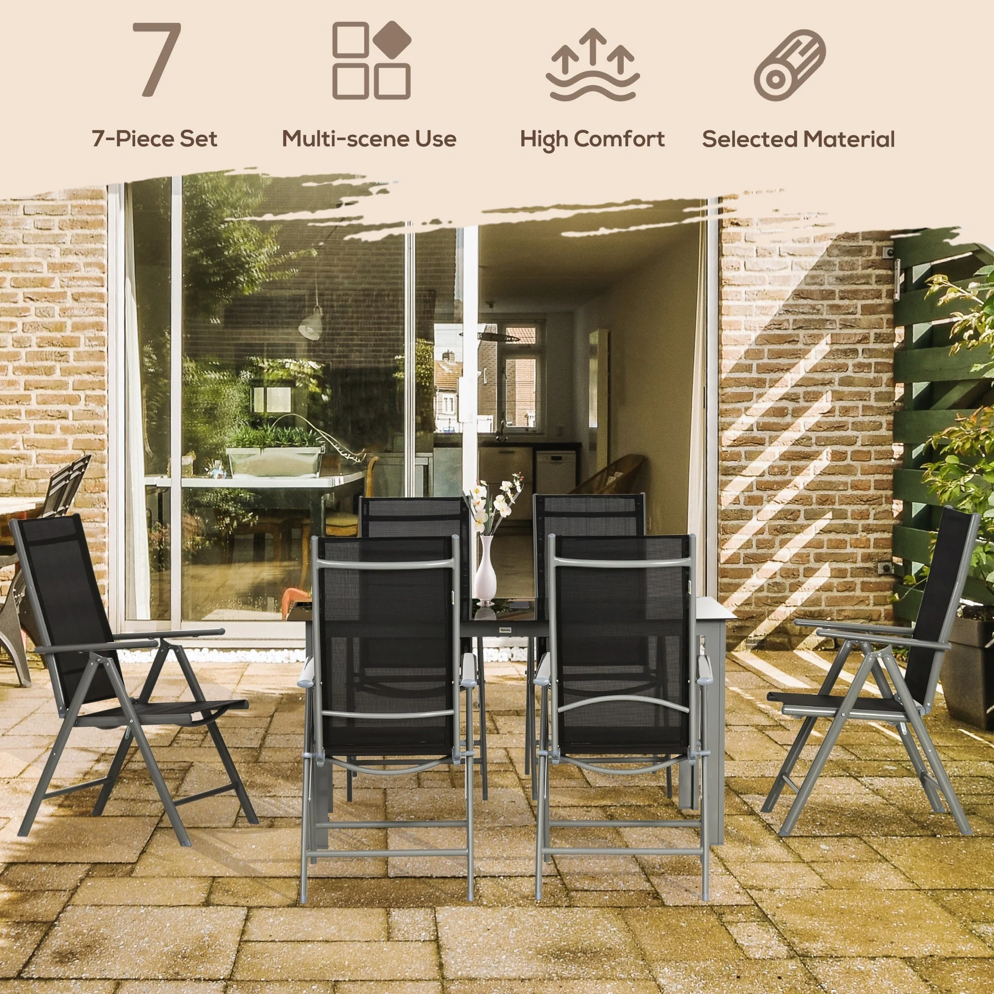 7-Piece Garden Dining Set - Image 3