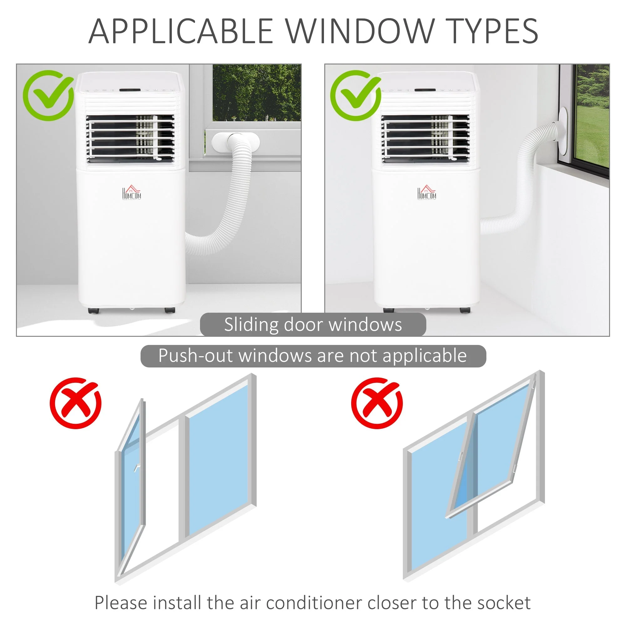 A Rated 7,000 BTU Portable Air Conditioner With Remote & 24 Hour Timer by Homcom - Image 4