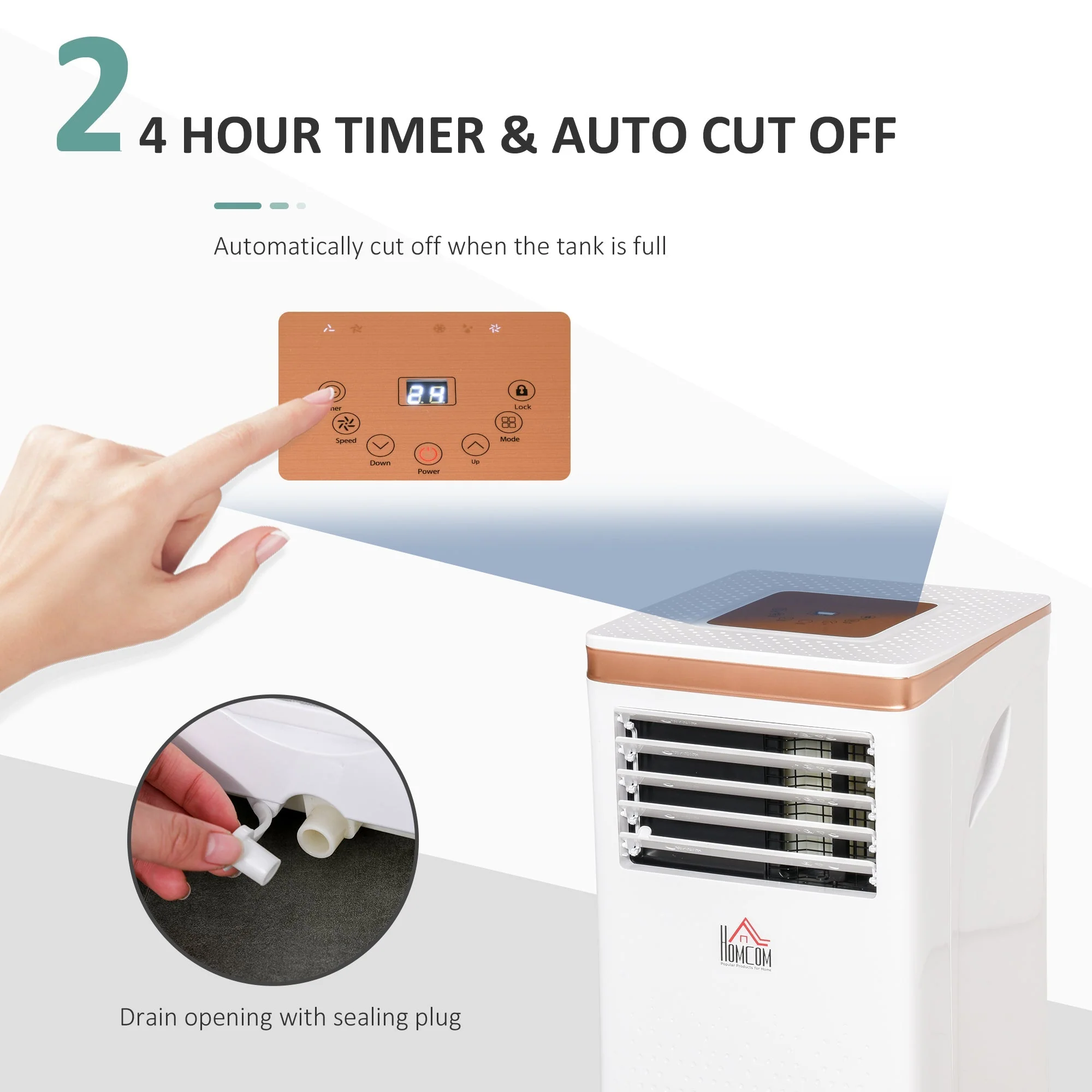 A Rated 9,000 BTU Portable Air Conditioner With Remote & 24 Hour Timer - Image 4