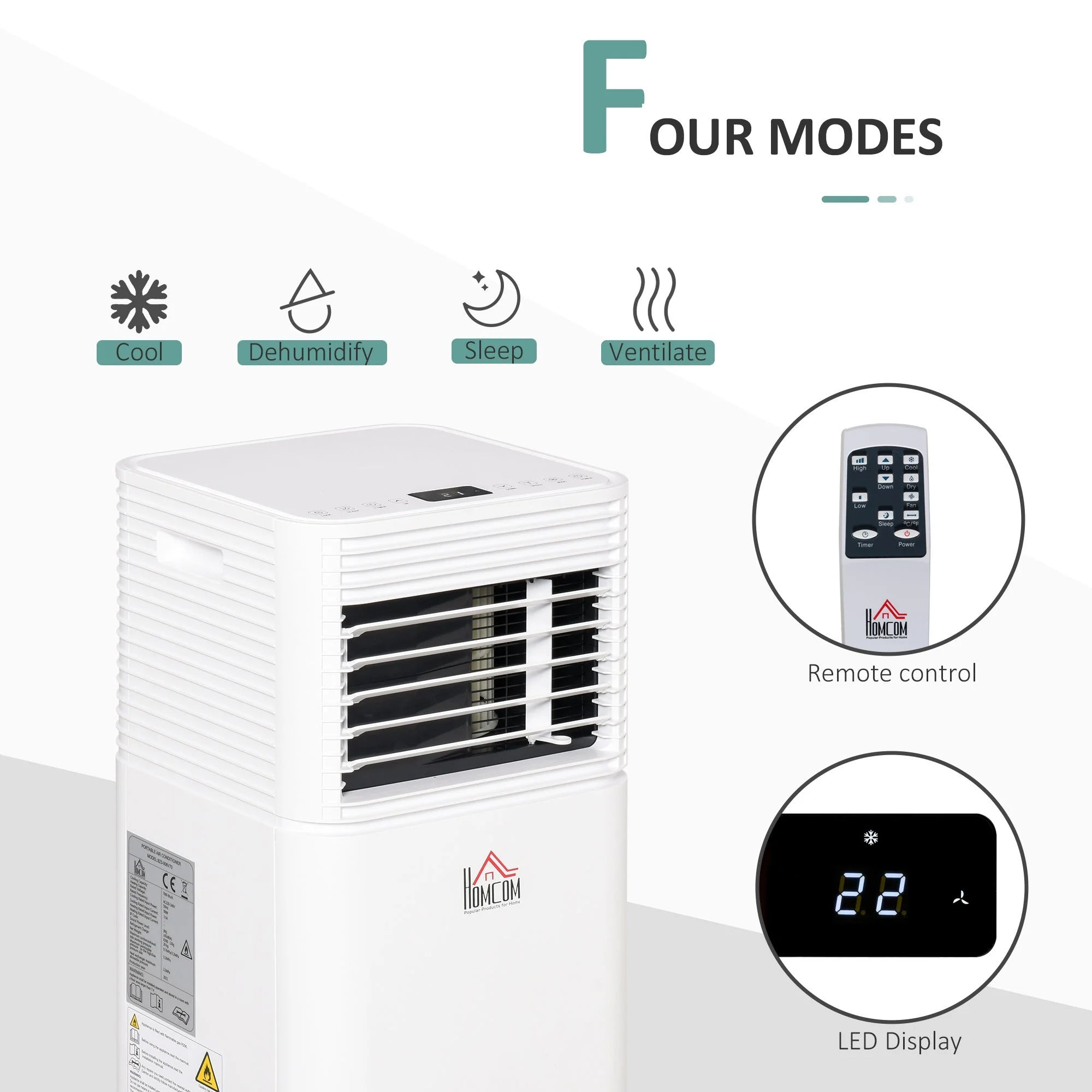 A Rated 9,000 BTU Portable Air Conditioner With Remote & 24 Hour Timer - Image 4