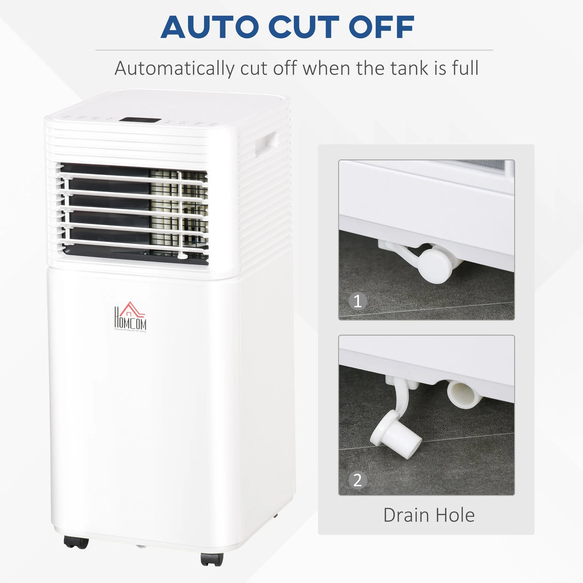 A Rated 9,000 BTU Portable Air Conditioner With Remote & 24 Hour Timer by Homcom - Image 5