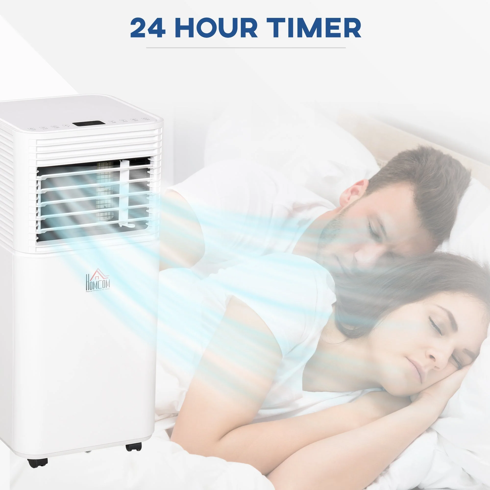 A Rated 9,000 BTU Portable Air Conditioner With Remote & 24 Hour Timer by Homcom - Image 8