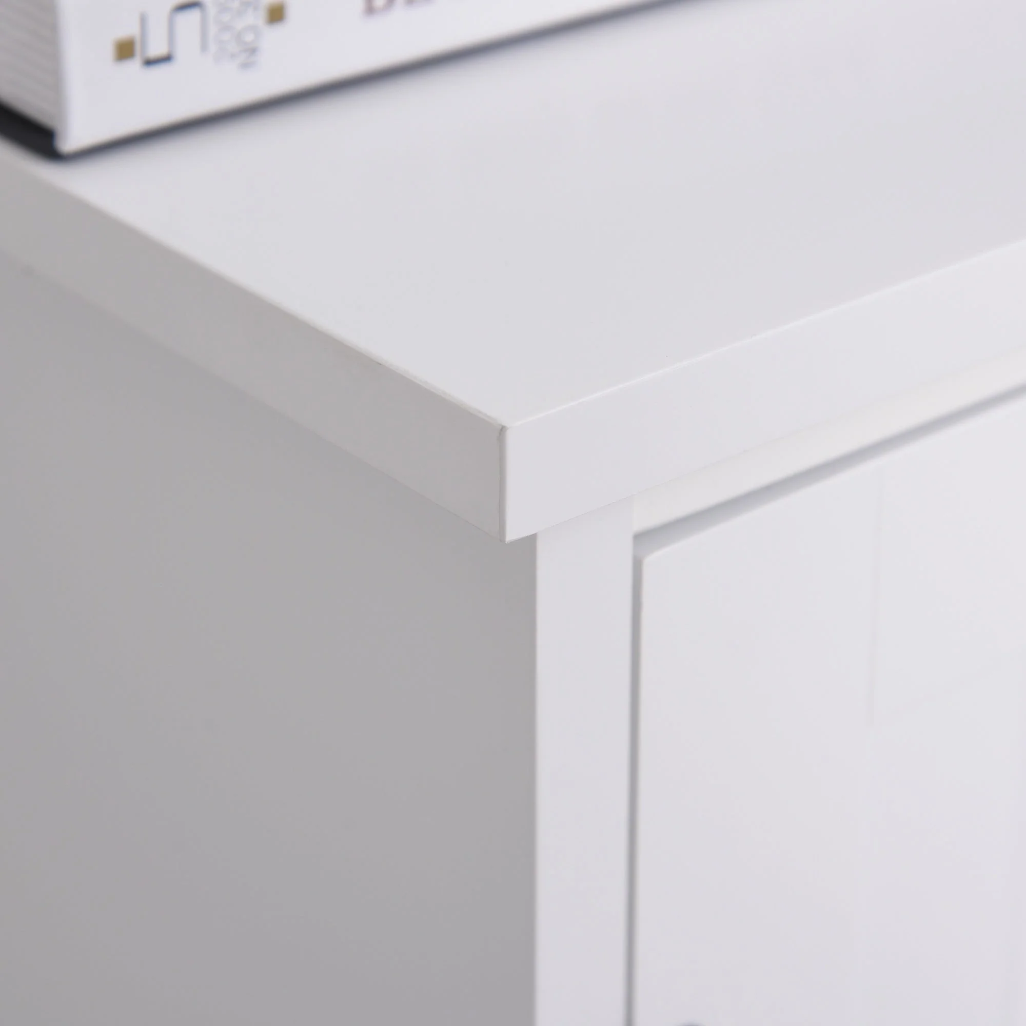 Accent Floor Storage Cabinet Kitchen Cupboard with Adjustable Shelves and 2 Lower Doors - Image 9