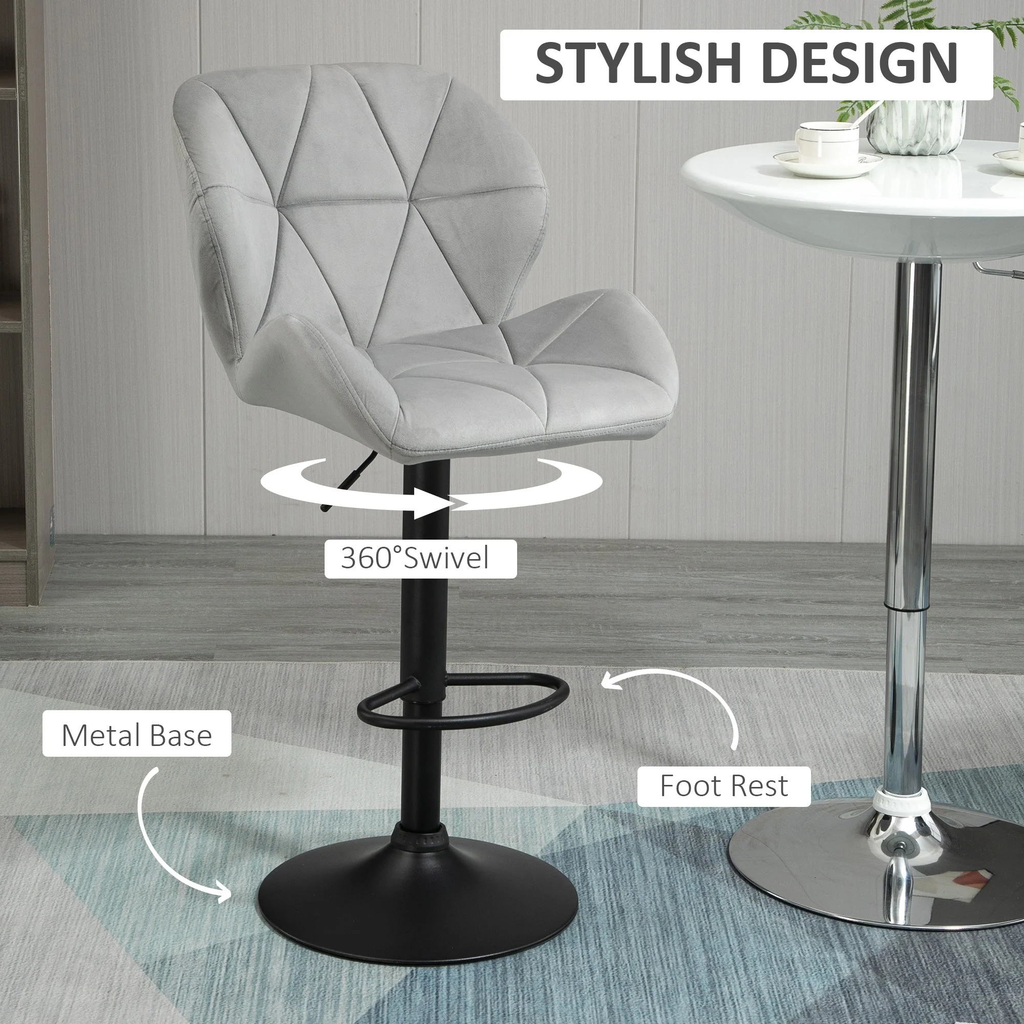 Adjustable Bar Stools Set of 2 - Image 5