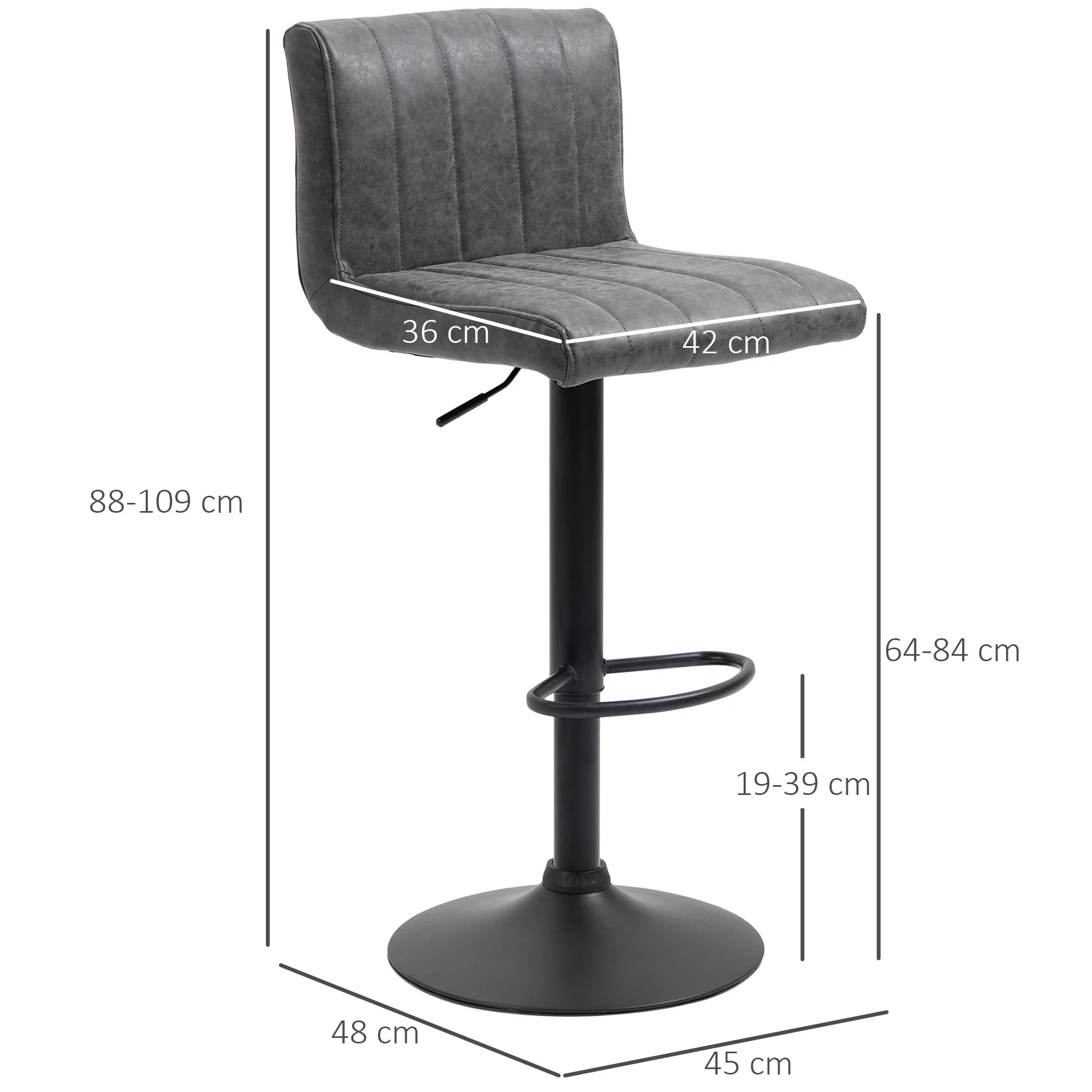 Adjustable Barstools Set of 2 - Image 3