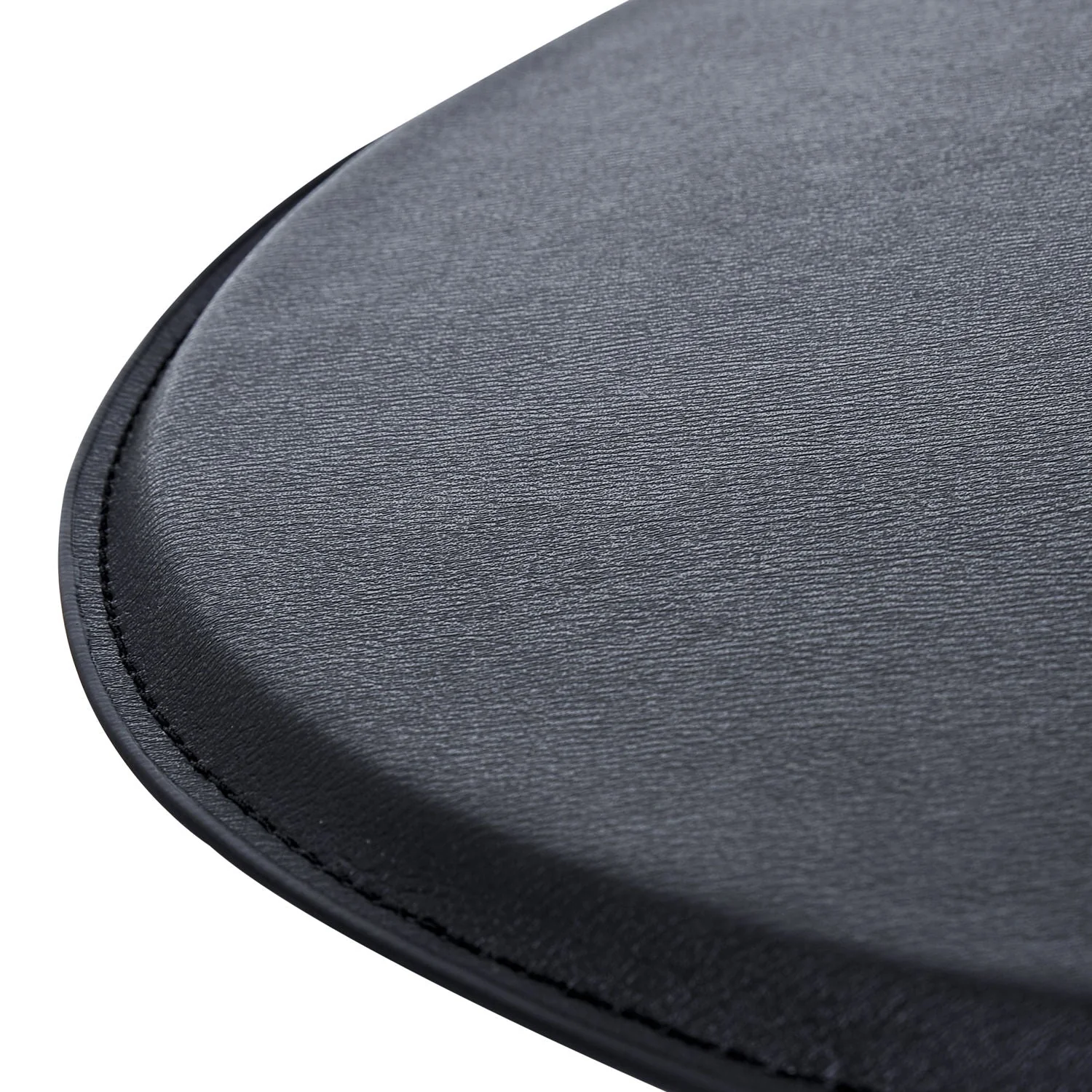 Adjustable Round Bistro Bar Table with PVC Leather Top Steel Base Home Kitchen Dining Desk Black - Image 8