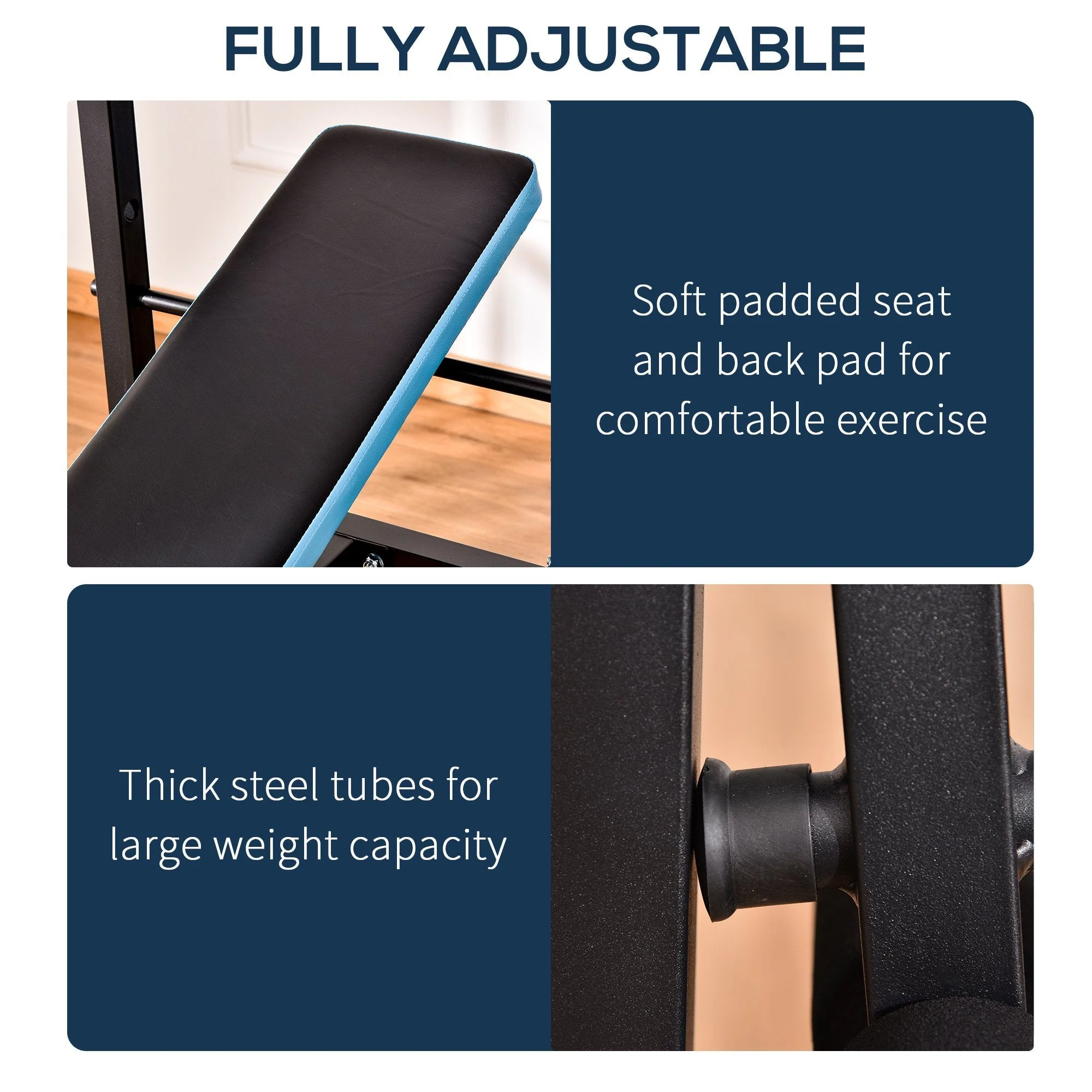 Adjustable Weight Bench with Leg Developer Barbell Rack for Home Gym Fitness - Image 5