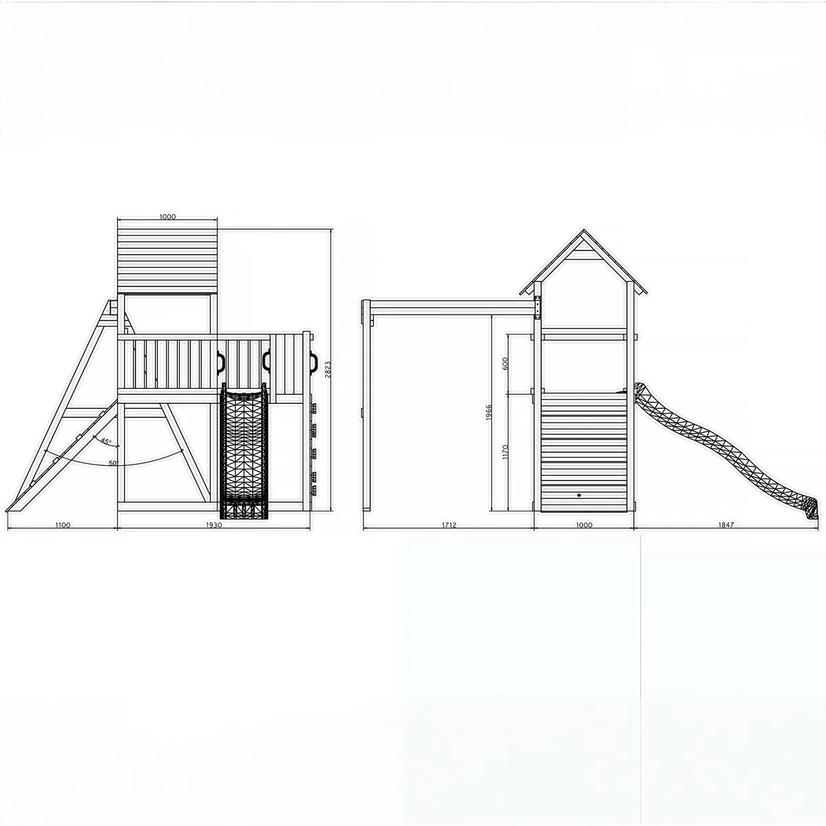 Adventure Peaks Garden Playfort 46m x 31m by Shire - Image 3
