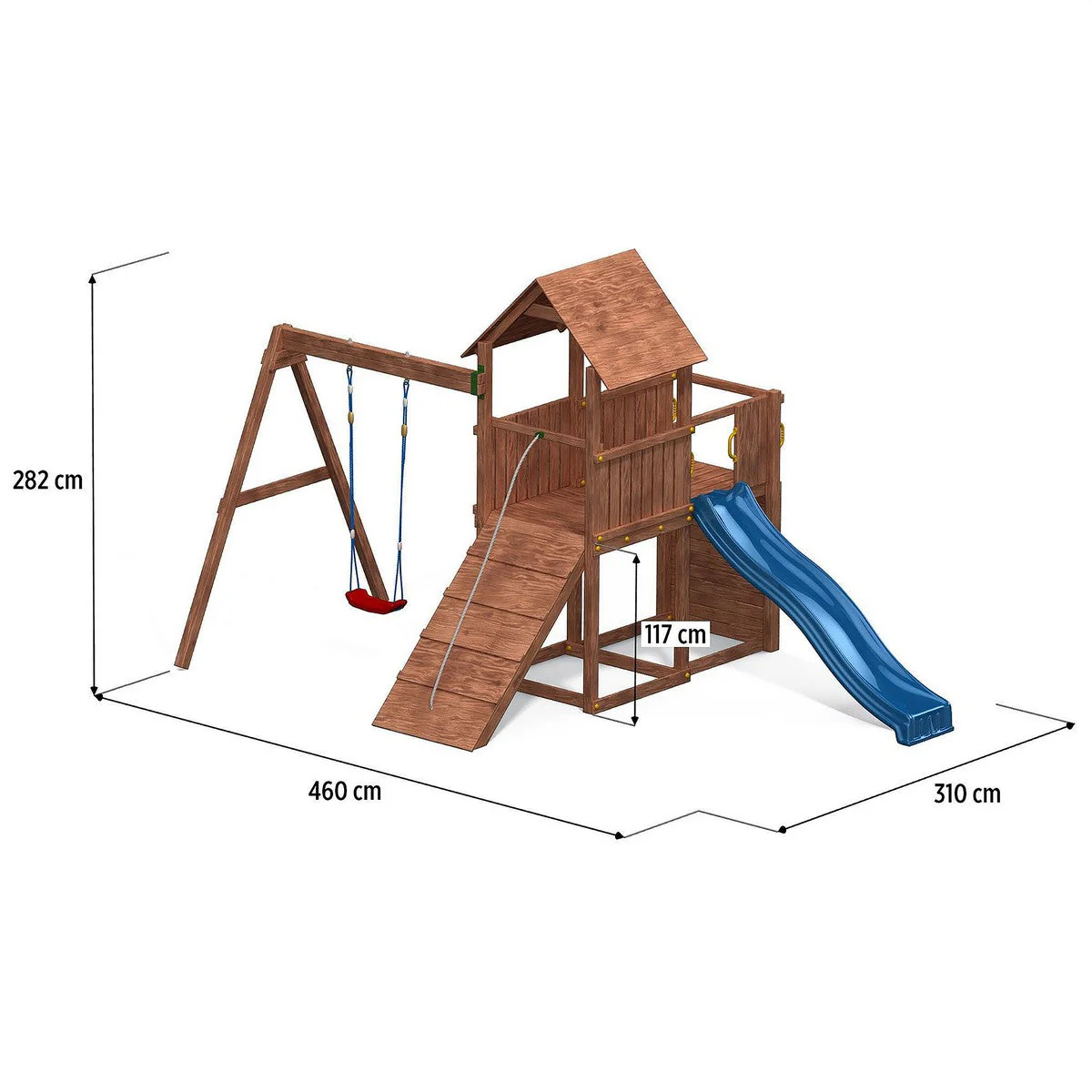 Adventure Peaks Garden Playfort 46m x 31m by Shire - Image 4