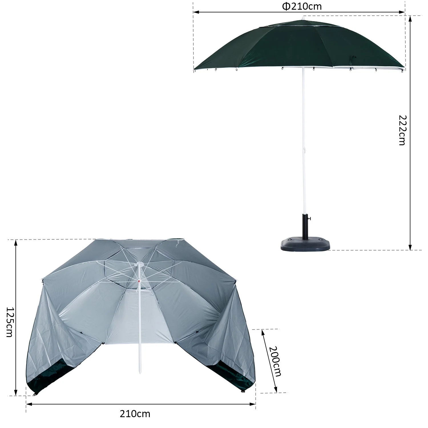 All-Weather Beach Umbrella Shelteneer - Image 3