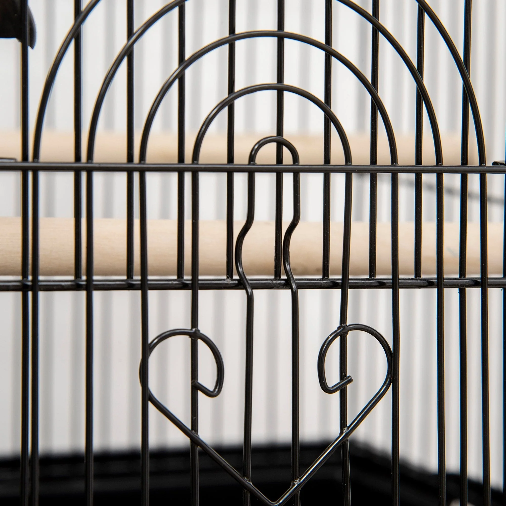 American Dream 63cm Bird Cage Hanging Black by Pawhut - Image 4